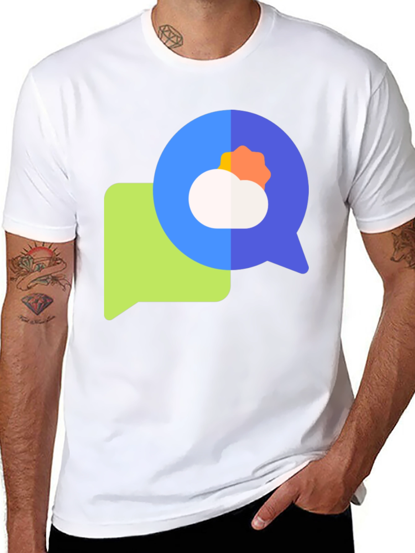 Weather Chat Graphic T-Shirt - Black