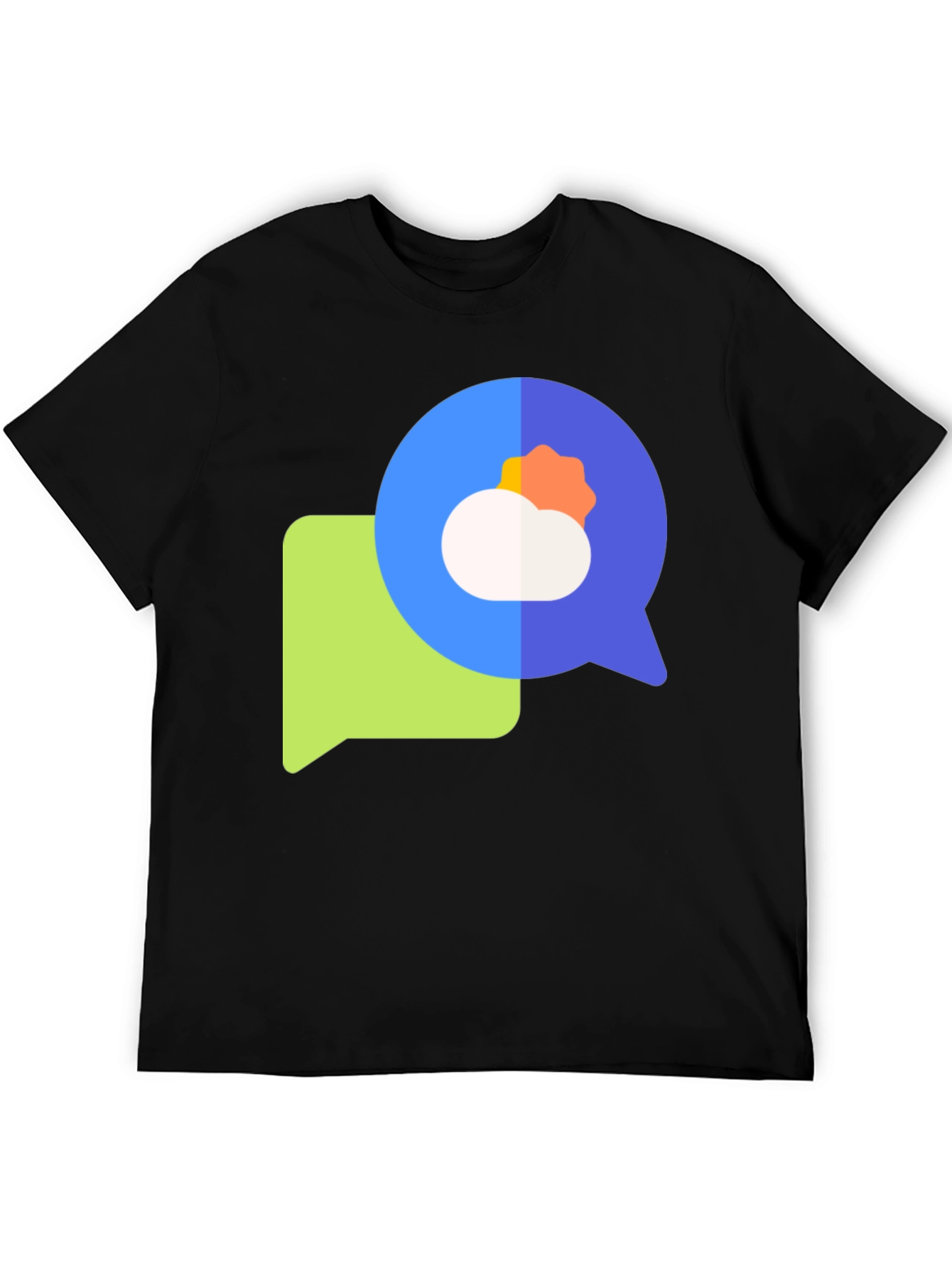 Weather Chat Graphic T-Shirt - Black