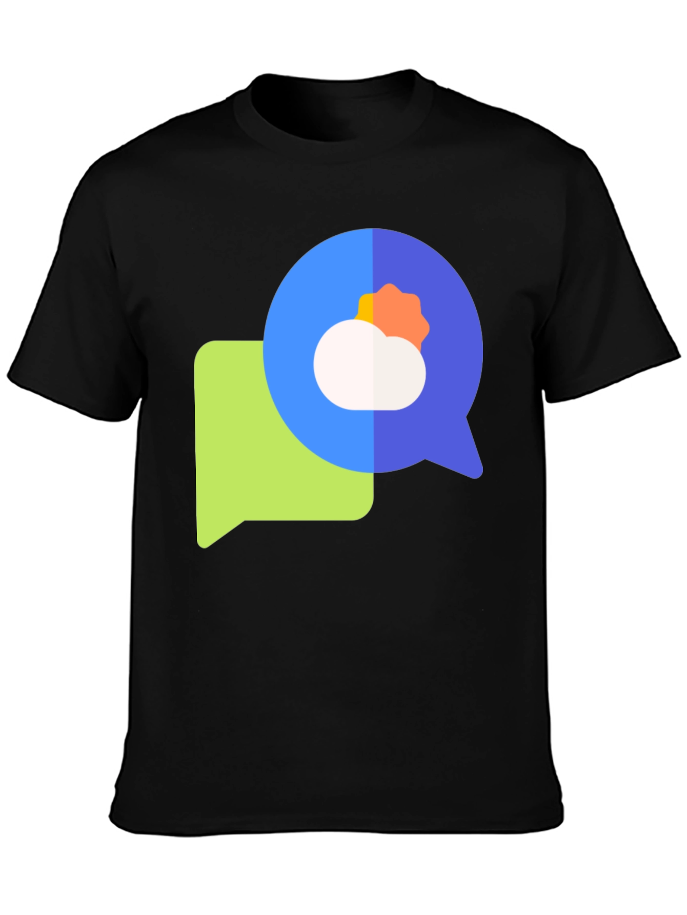 Weather Chat Graphic T-Shirt - Black