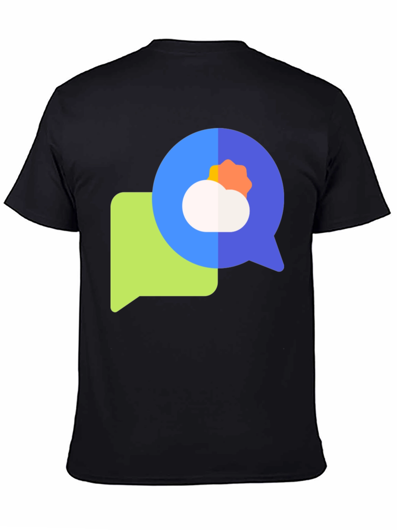 Weather Chat Graphic T-Shirt - Black