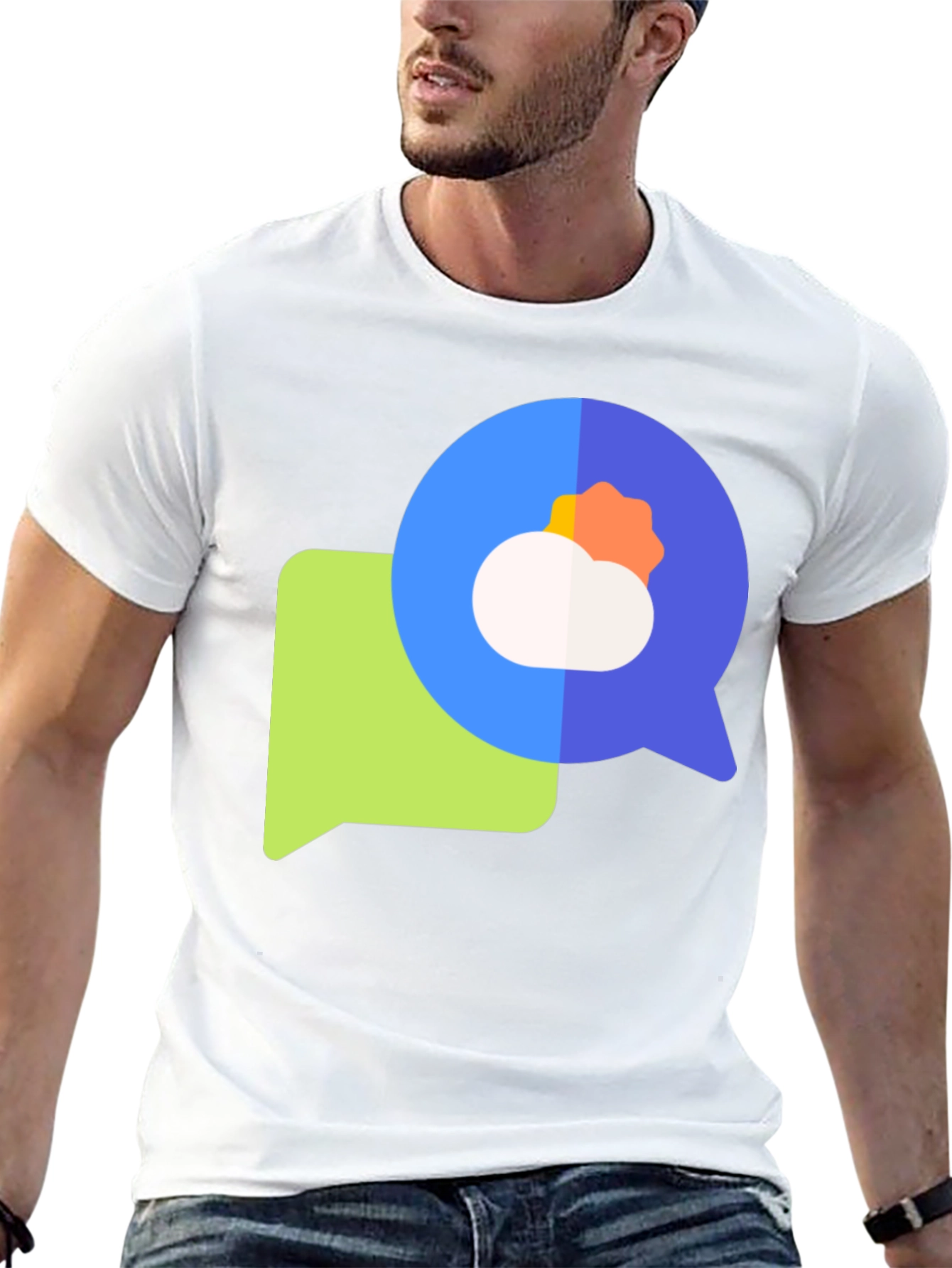 Weather Chat Graphic T-Shirt - Black