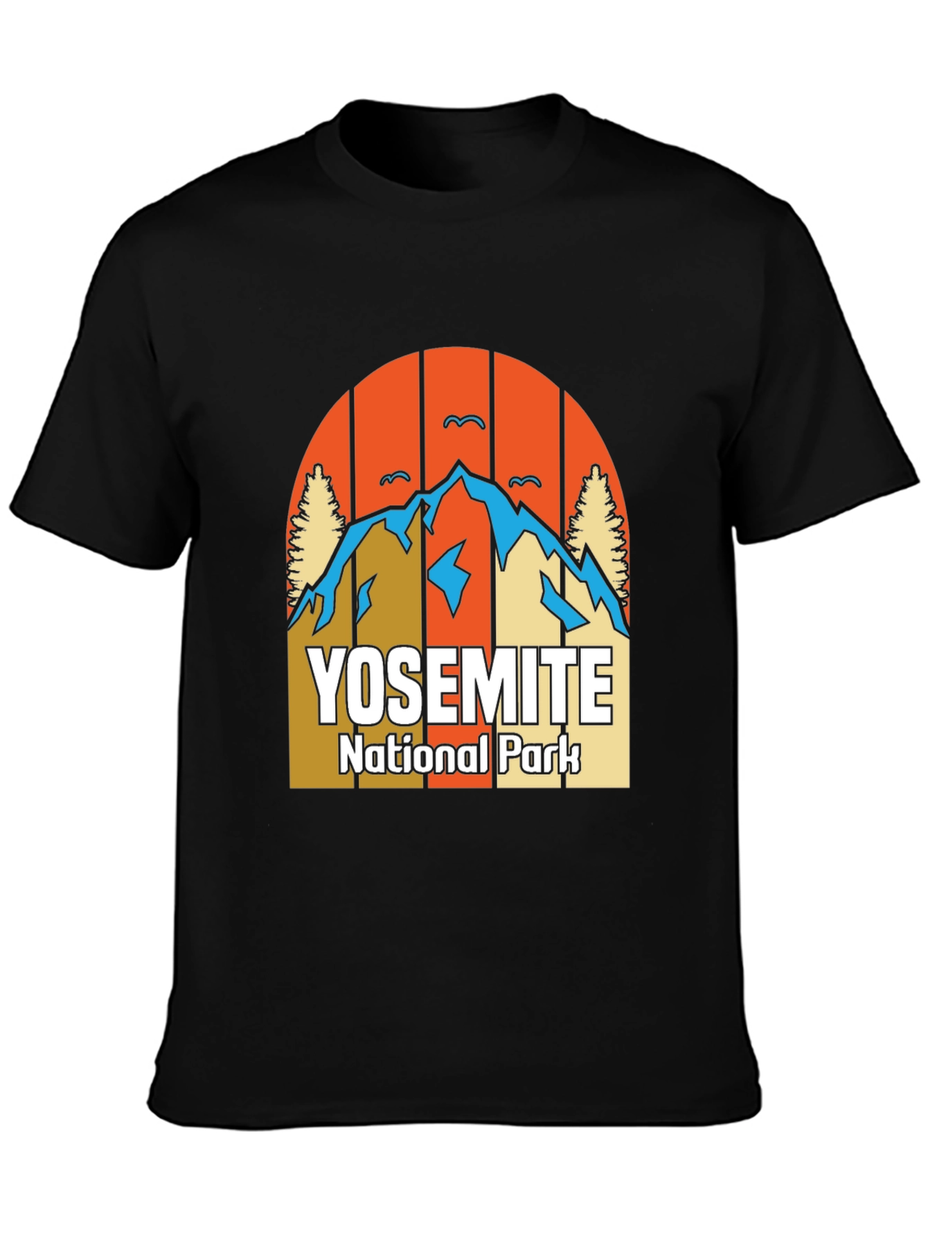 Yosemite National Park Graphic Tee - Black Cotton Blend