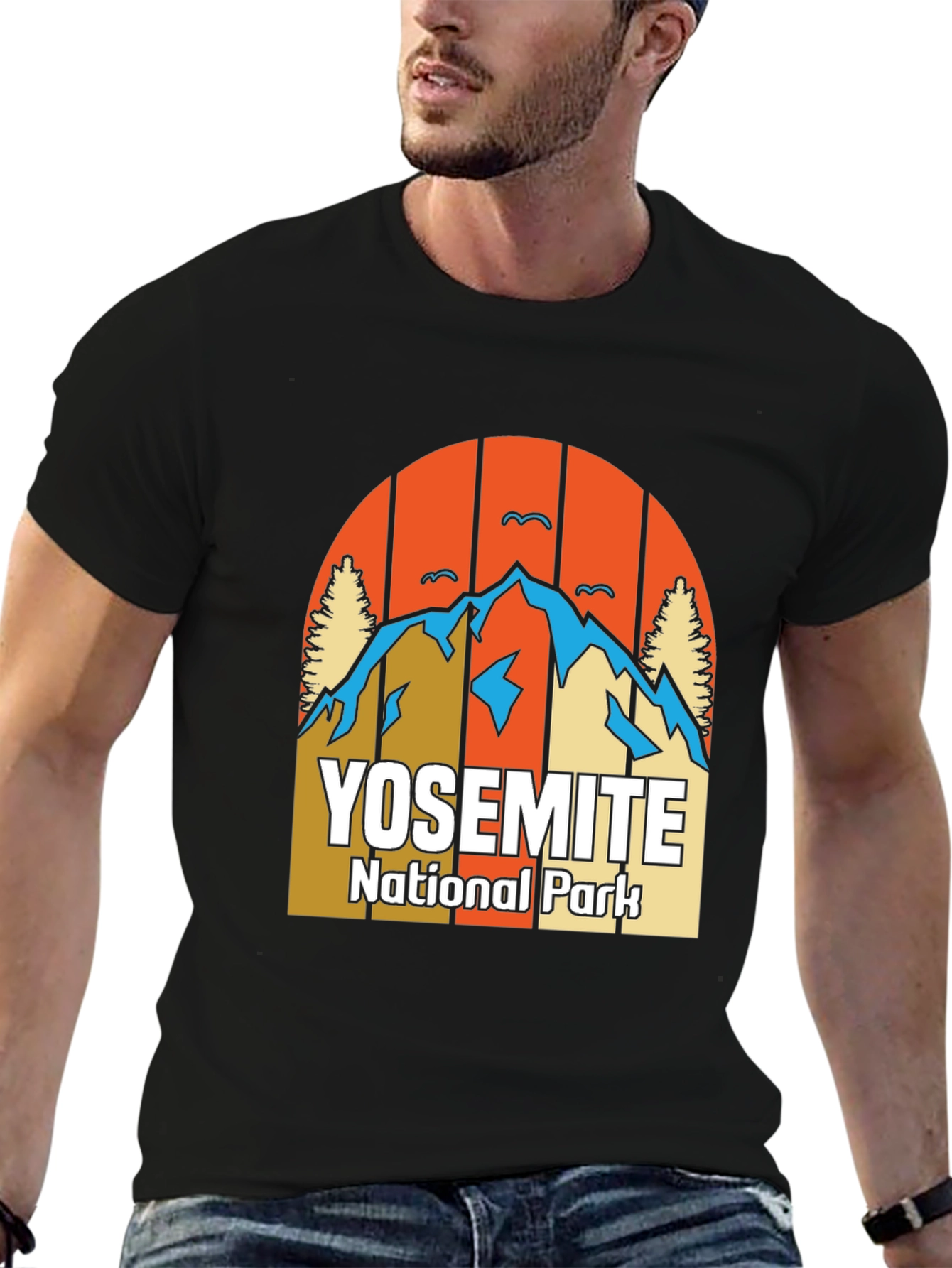 Yosemite National Park Graphic Tee - Black Cotton Blend
