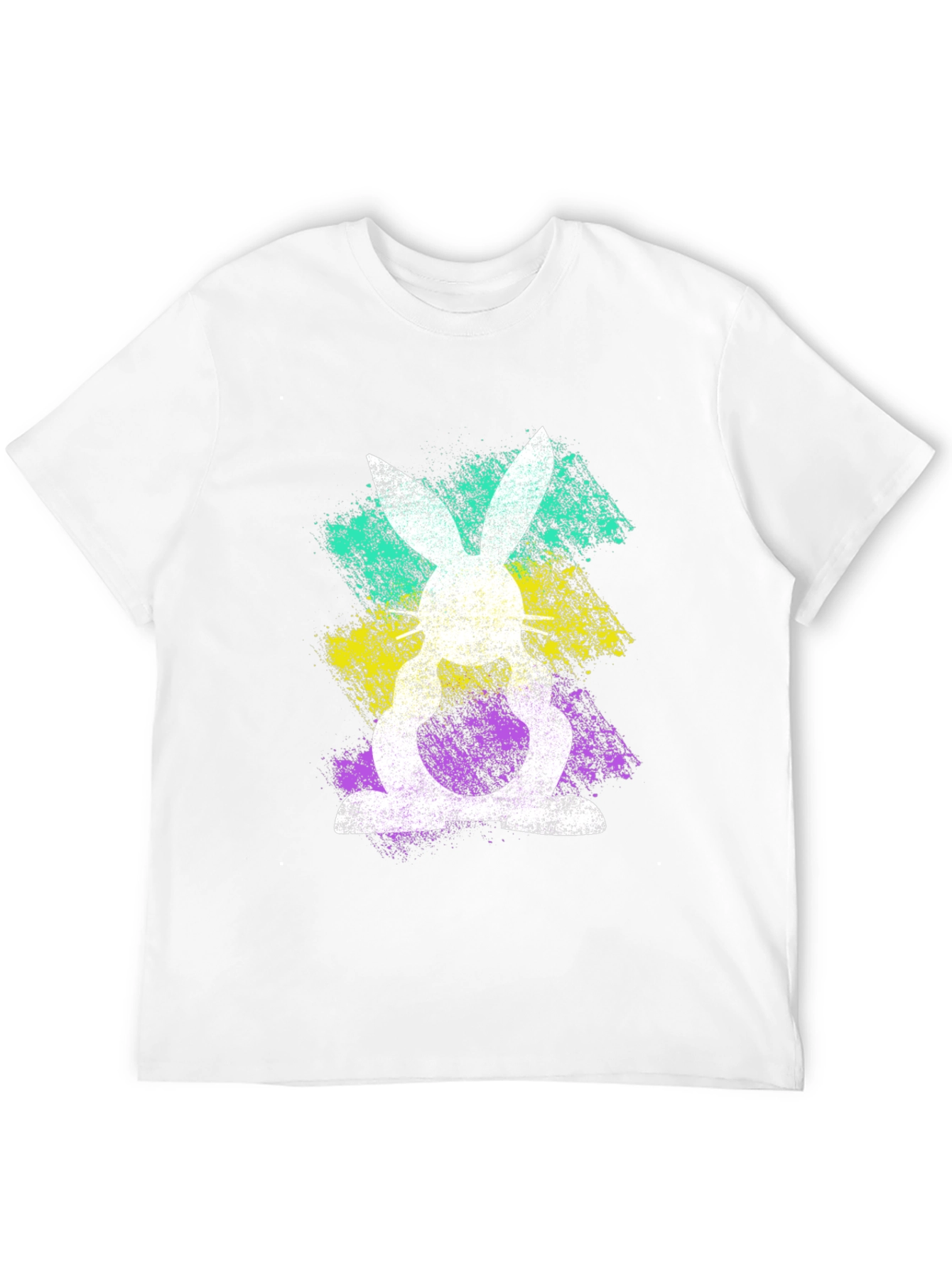 Easter Bunny Splatter Graphic T-Shirt