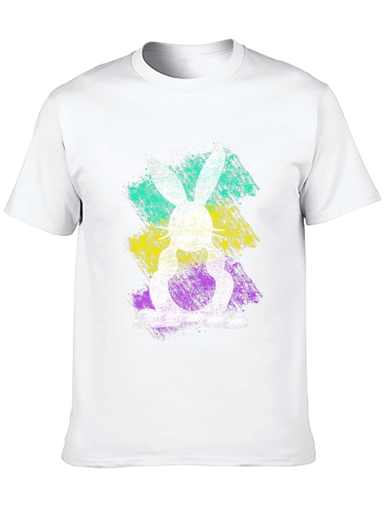 Easter Bunny Splatter Graphic T-Shirt