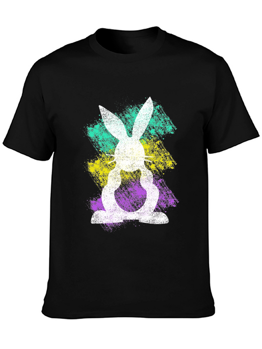 Easter Bunny Splatter Graphic T-Shirt