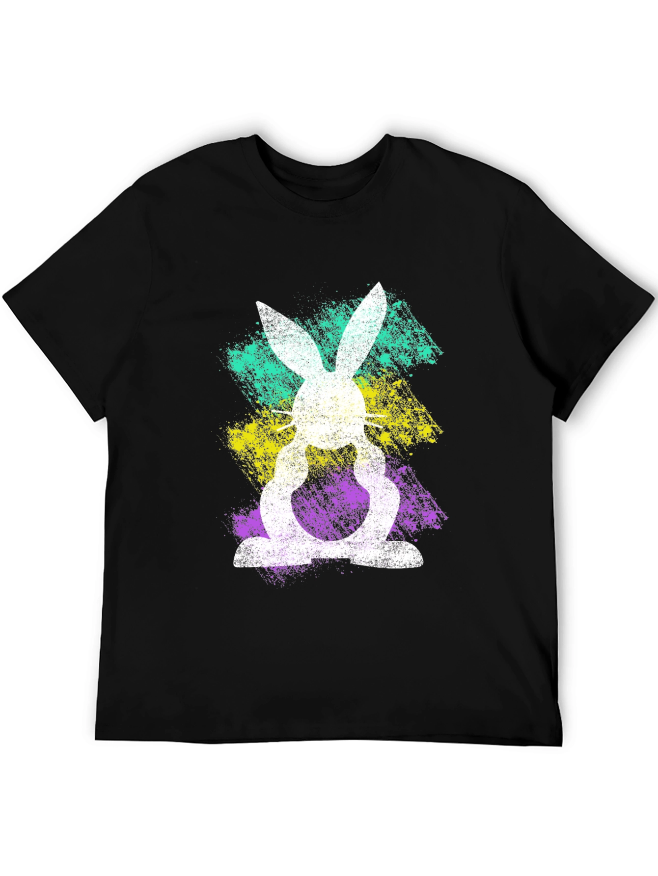 Easter Bunny Splatter Graphic T-Shirt