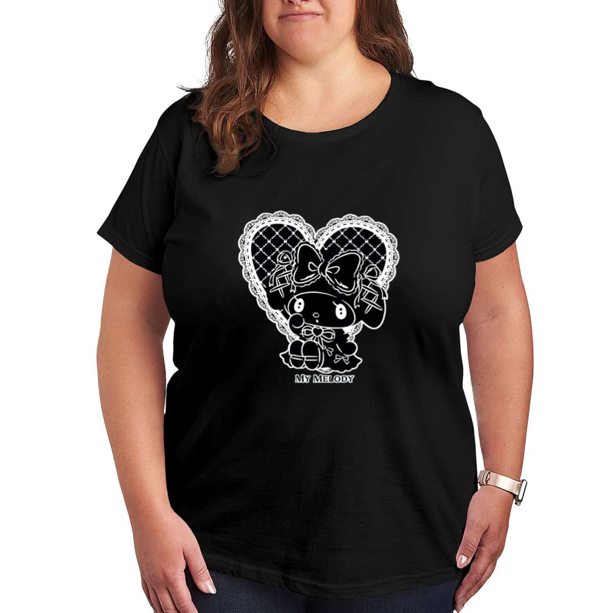 Soft Stylish Simple Graphic Plus Size Women Daily T-Shirt