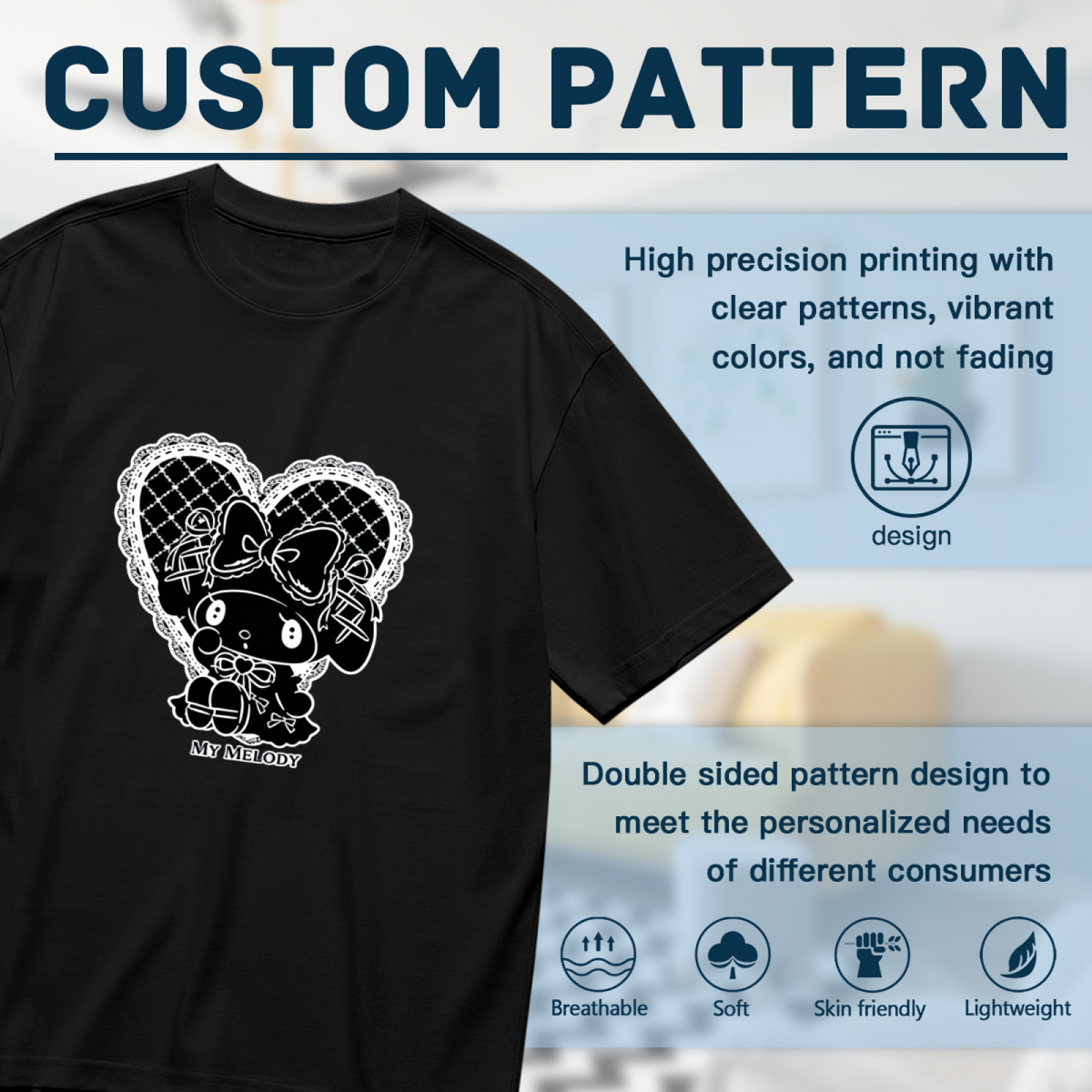 Soft Stylish Simple Graphic Plus Size Women Daily T-Shirt