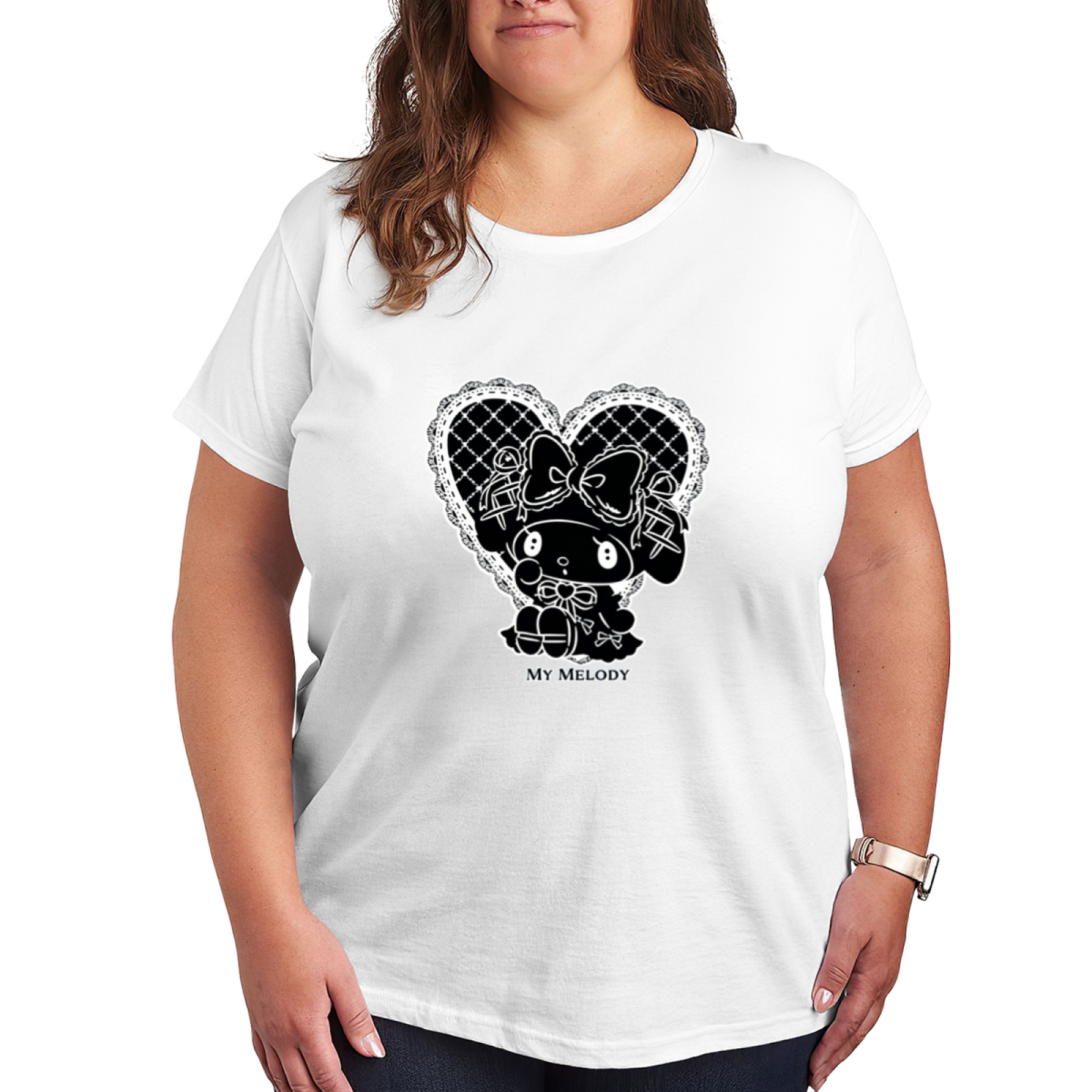 Soft Stylish Simple Graphic Plus Size Women Daily T-Shirt