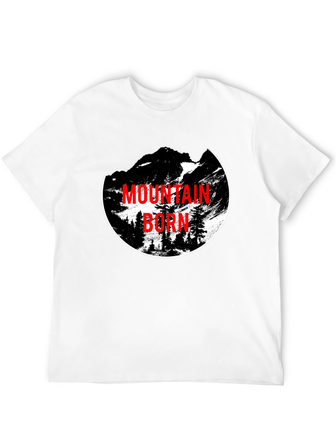 Mountain Born Graphic Tee - Black Crewneck T-Shirt