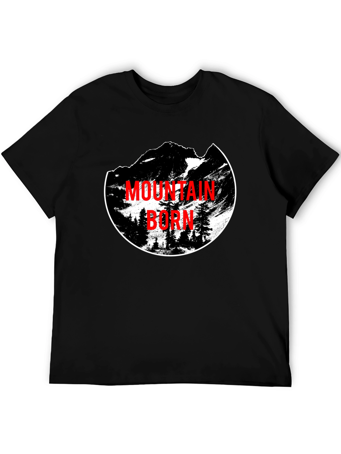 Mountain Born Graphic Tee - Black Crewneck T-Shirt