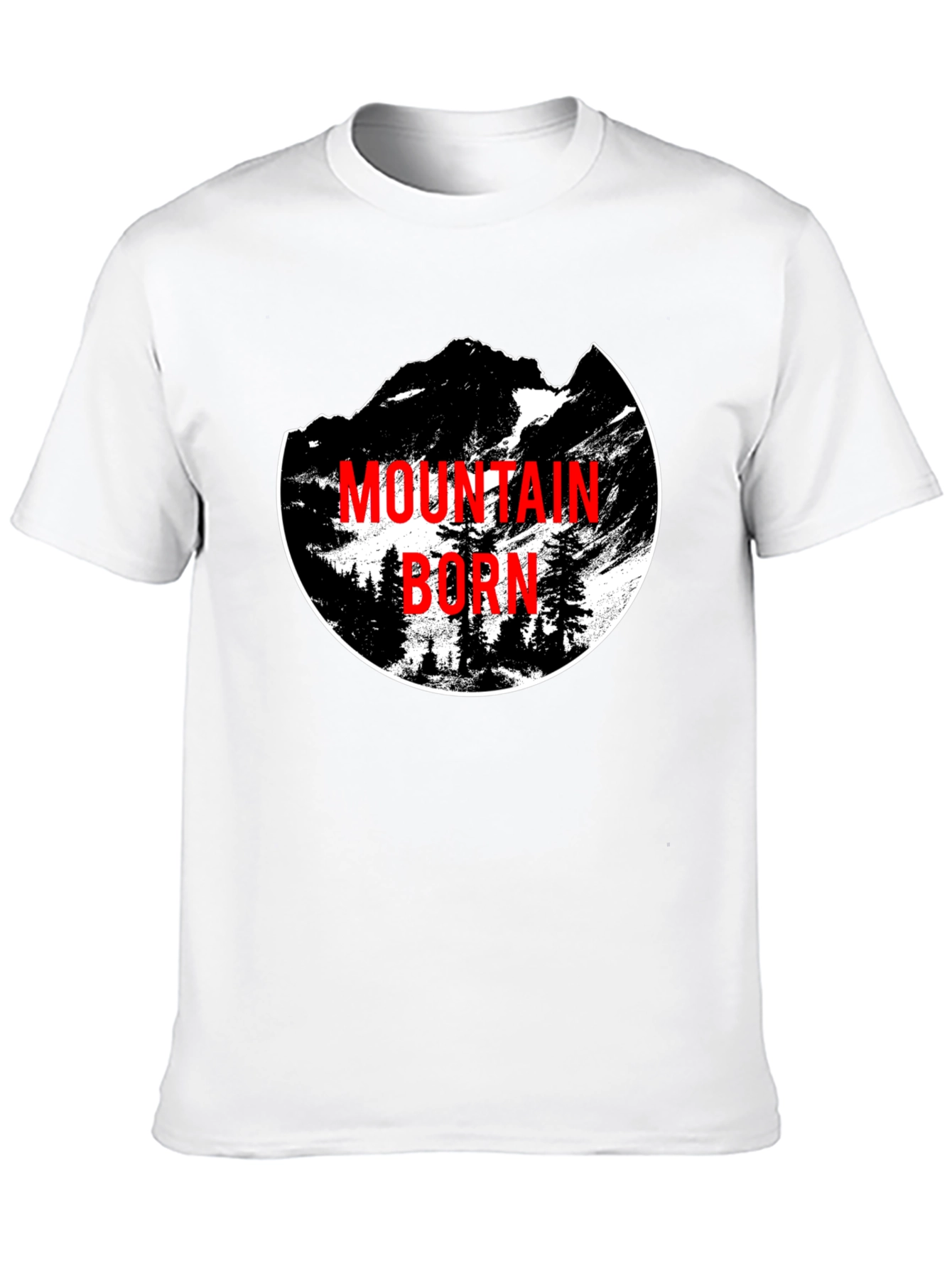 Mountain Born Graphic Tee - Black Crewneck T-Shirt
