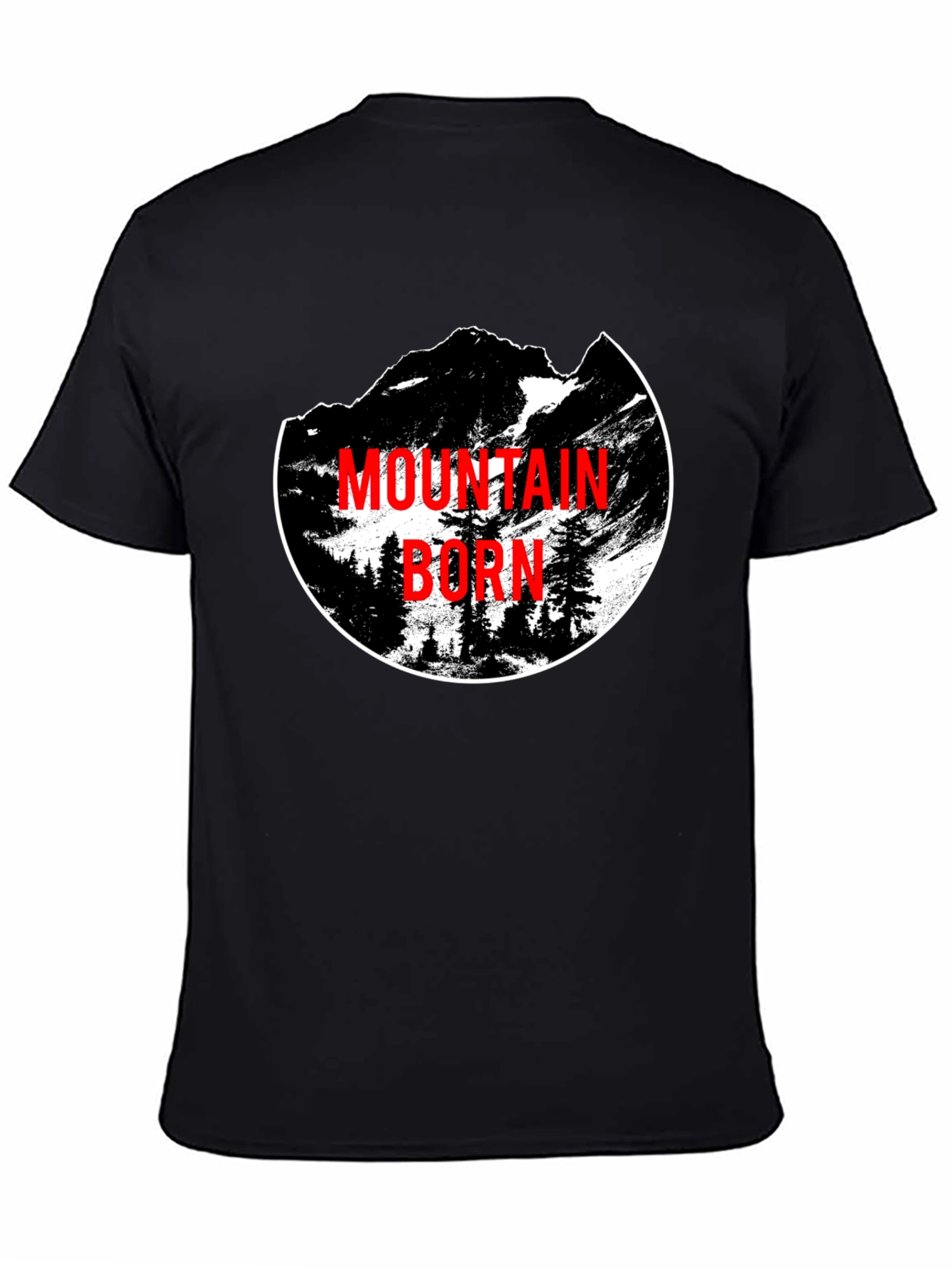 Mountain Born Graphic Tee - Black Crewneck T-Shirt