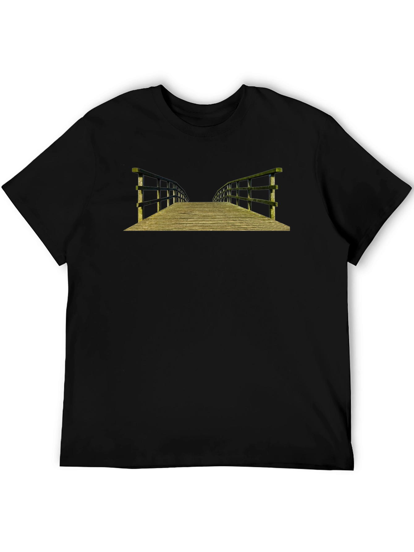 Bridge Graphic T-Shirt - Black Cotton Tee