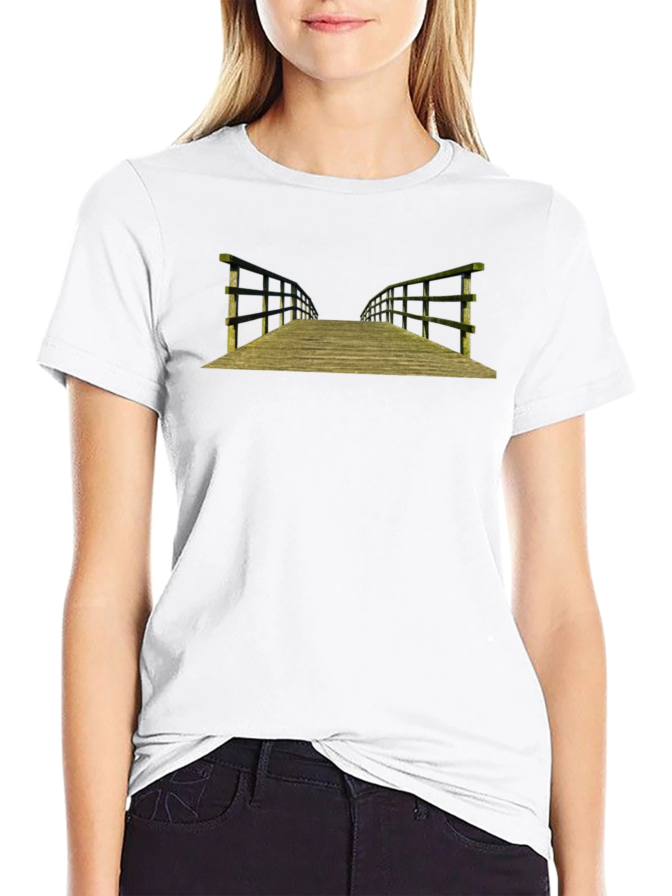 Bridge Graphic T-Shirt - Black Cotton Tee