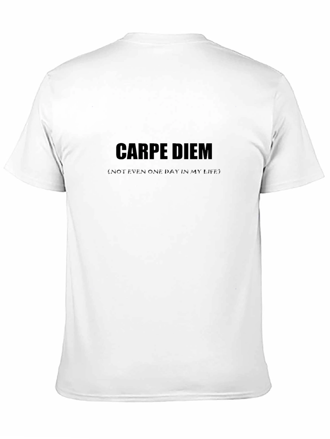 Carpe Diem Graphic Print Black T-Shirt