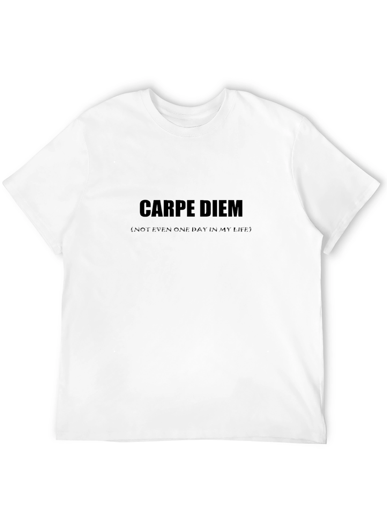 Carpe Diem Graphic Print Black T-Shirt