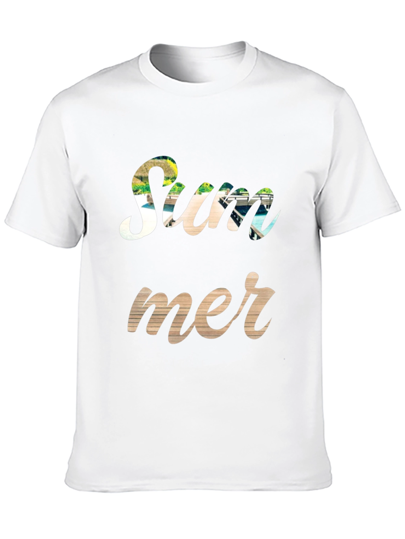 Summer Graphic Print Crewneck T-Shirt