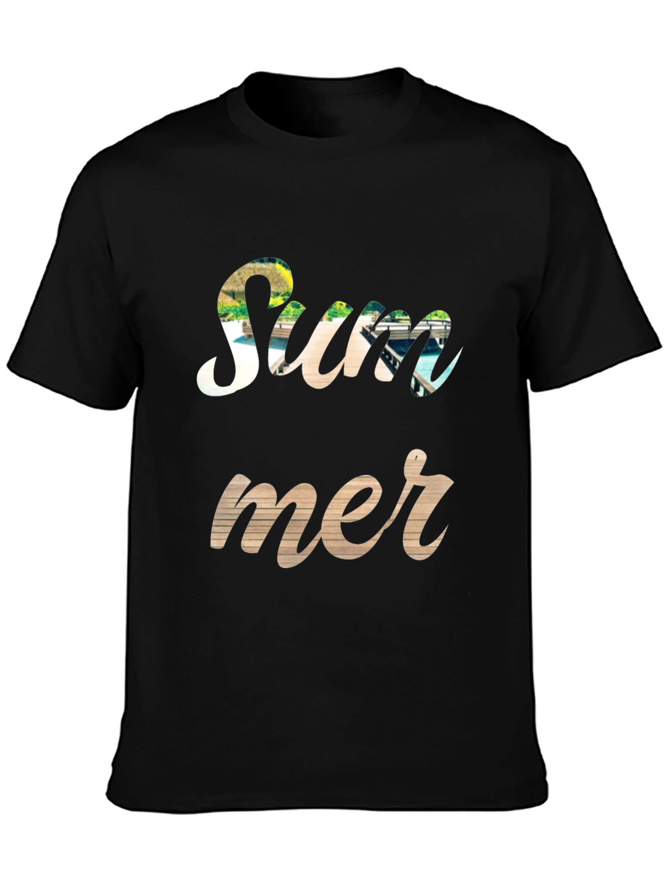 Summer Graphic Print Crewneck T-Shirt