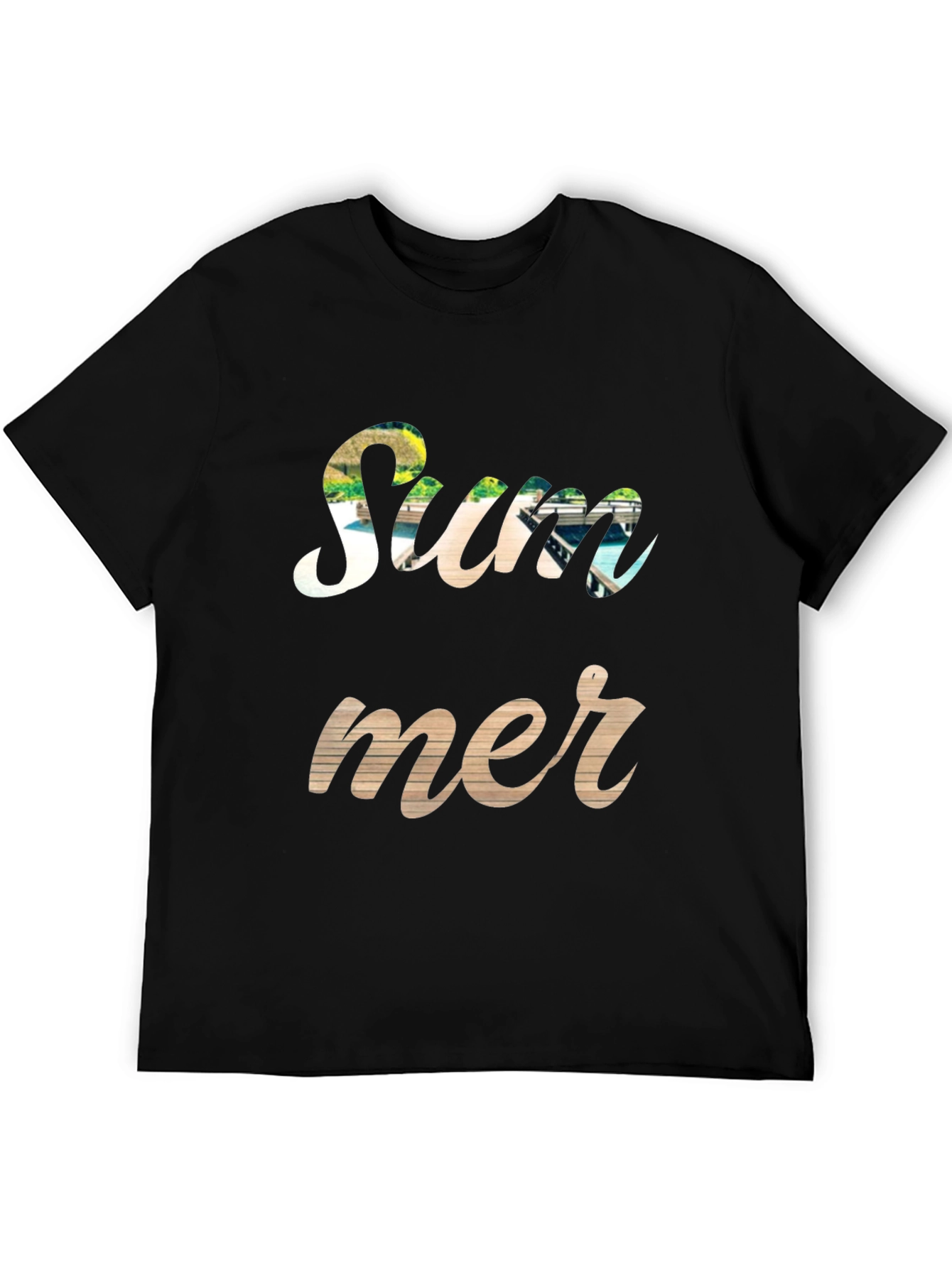 Summer Graphic Print Crewneck T-Shirt