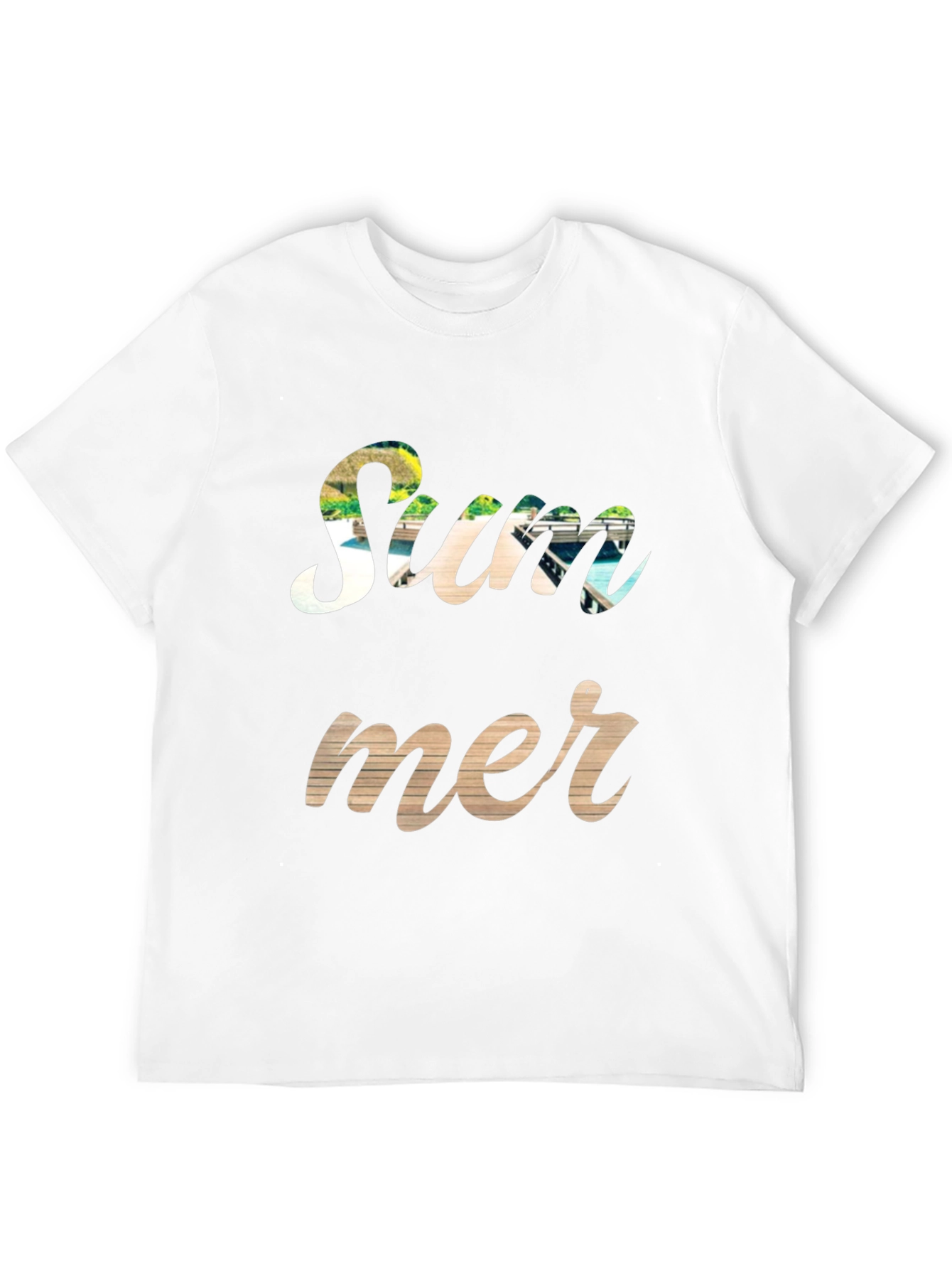 Summer Graphic Print Crewneck T-Shirt
