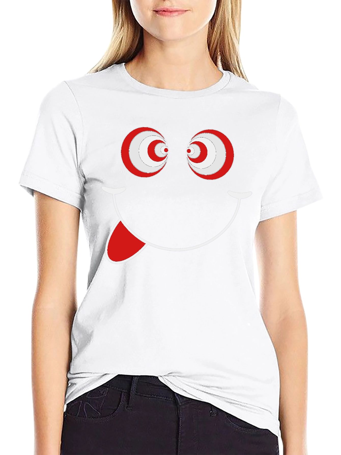 Crazy Eyes Smiley Face T-Shirt
