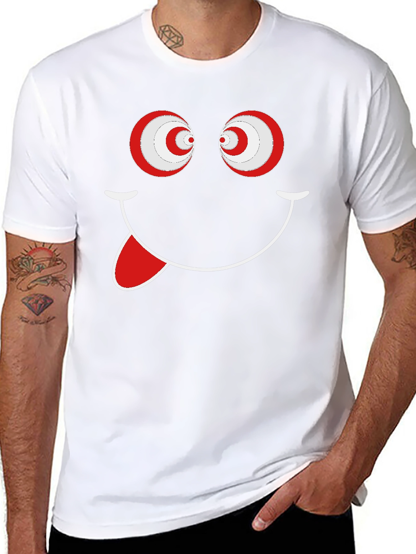Crazy Eyes Smiley Face T-Shirt