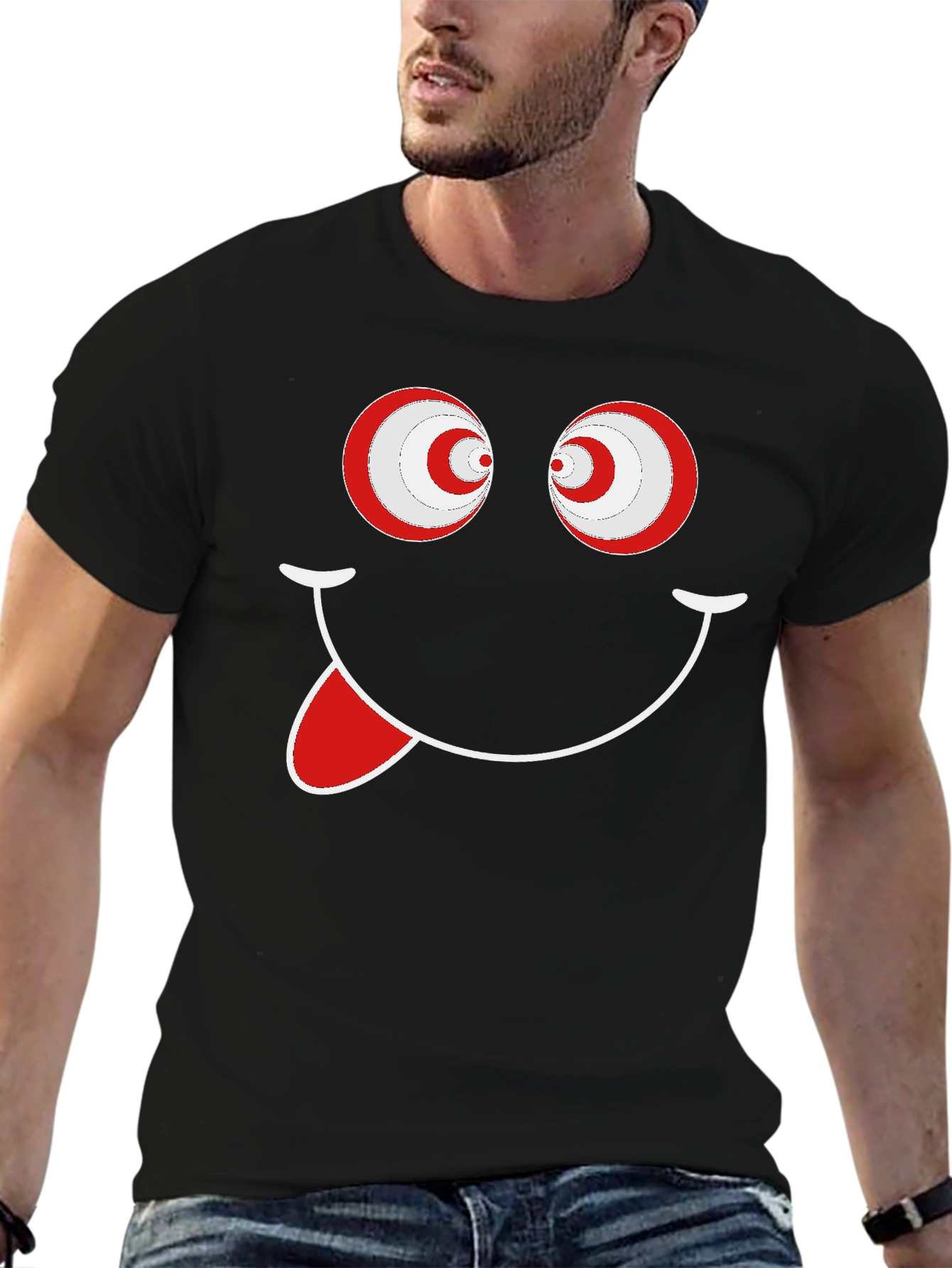 Crazy Eyes Smiley Face T-Shirt
