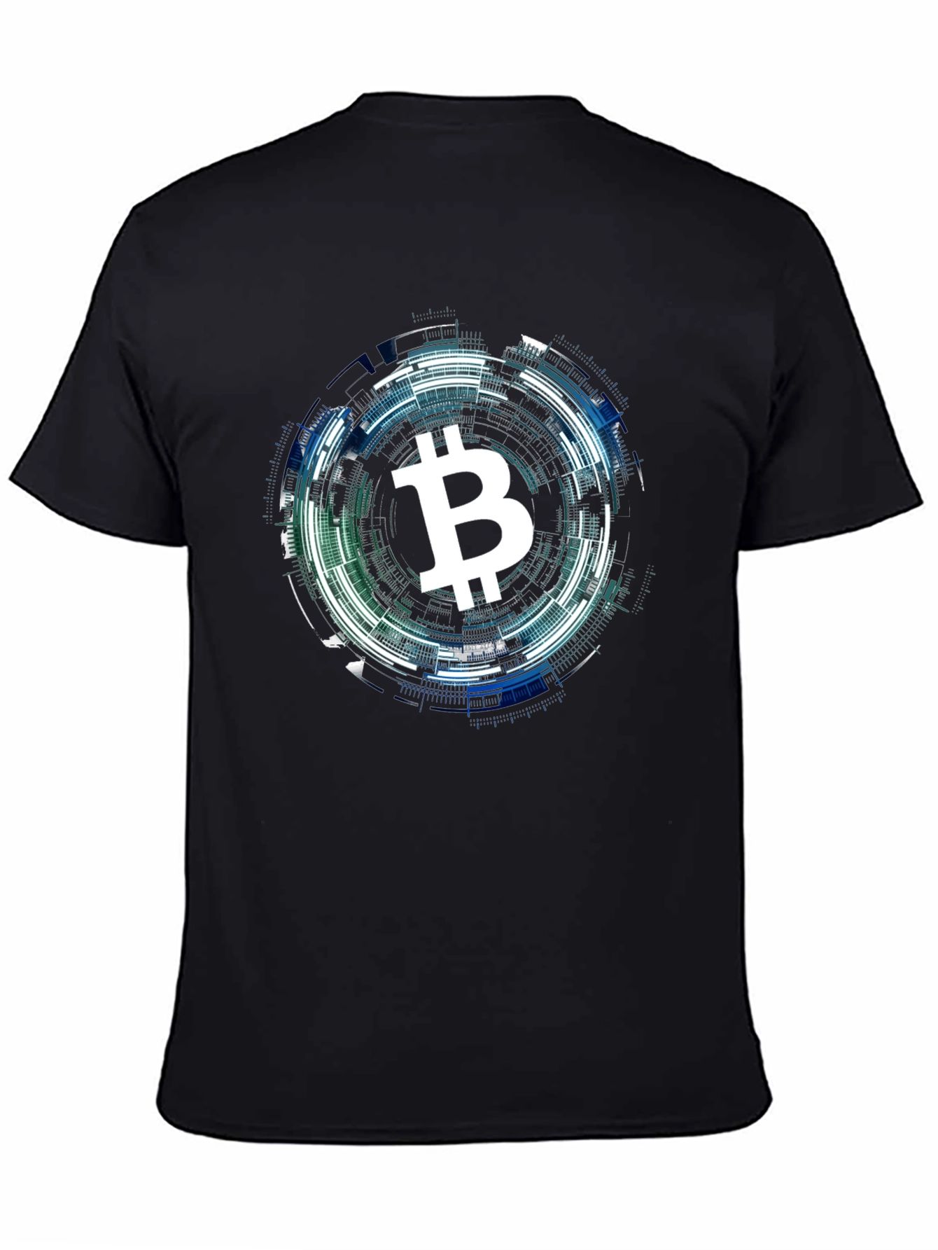 Bitcoin Tech Circle Black T-Shirt