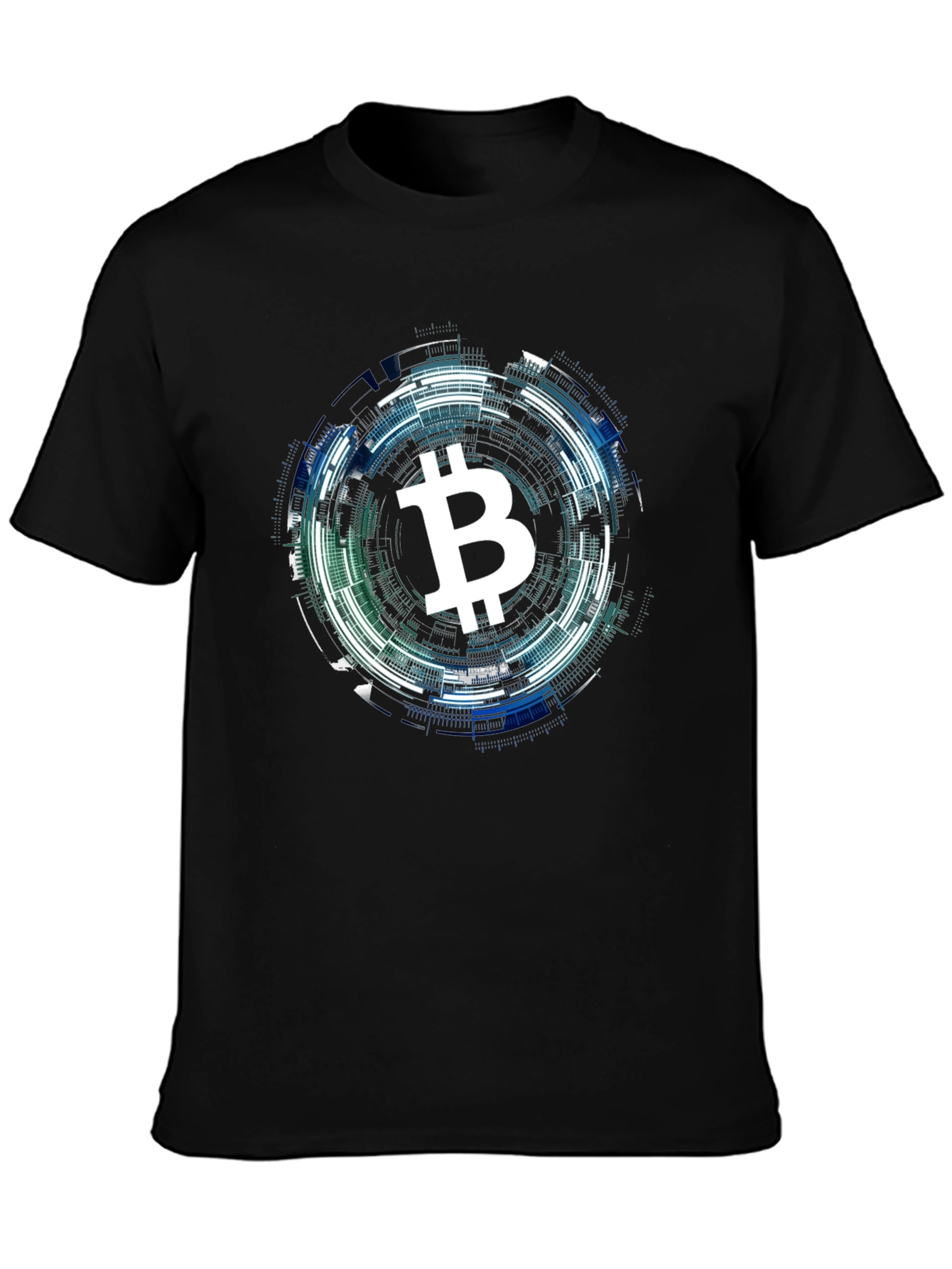 Bitcoin Tech Circle Black T-Shirt