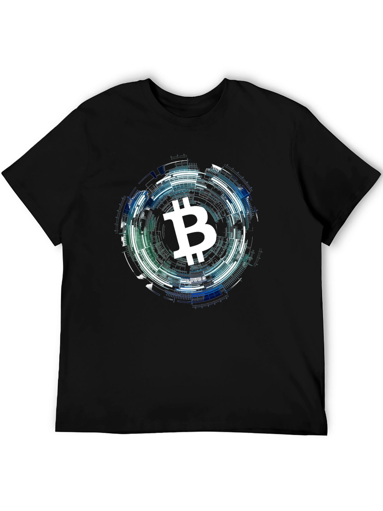 Bitcoin Tech Circle Black T-Shirt