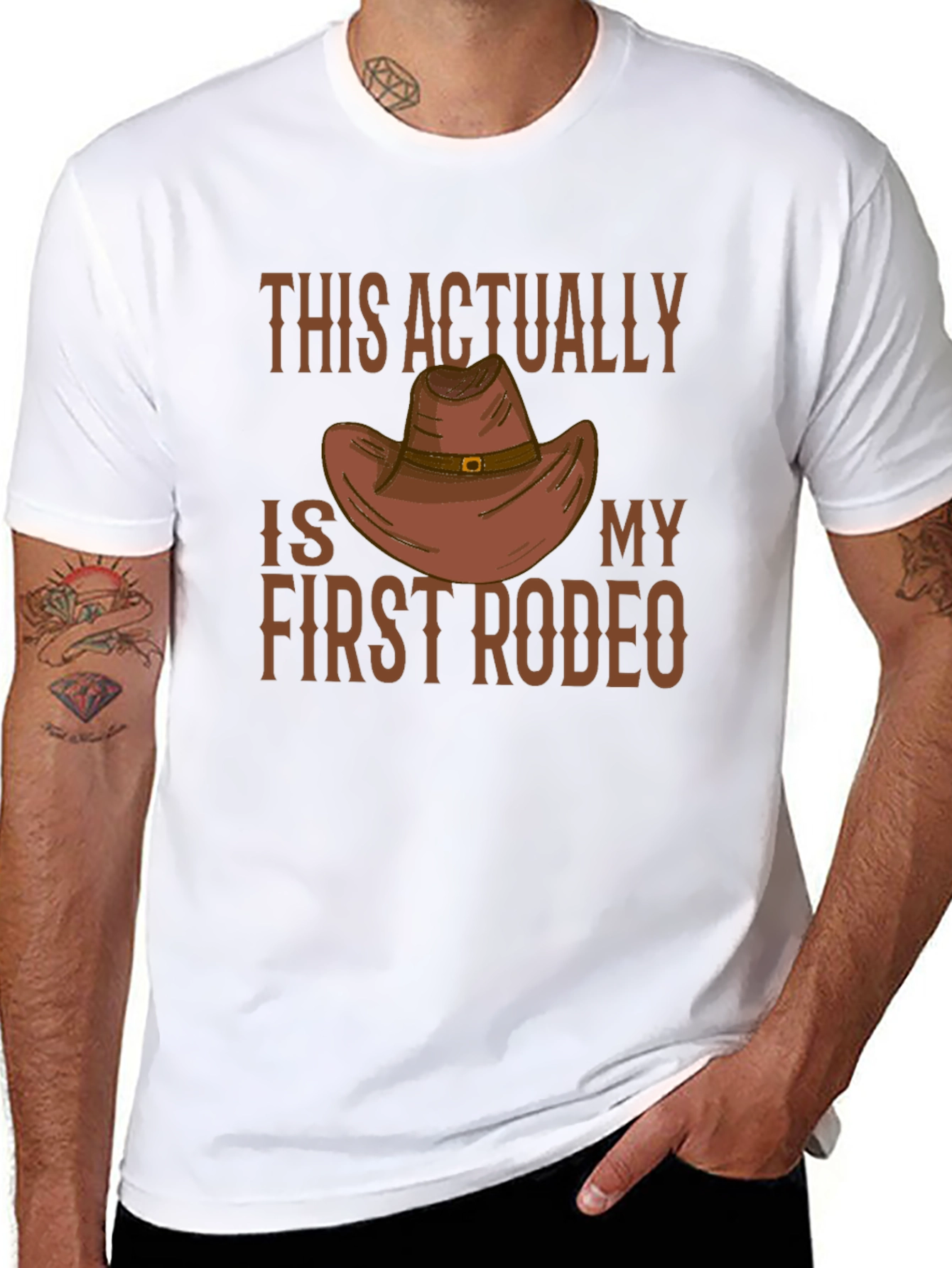 This Is Actually My First Rodeo Cowboy Hat T-Shirt