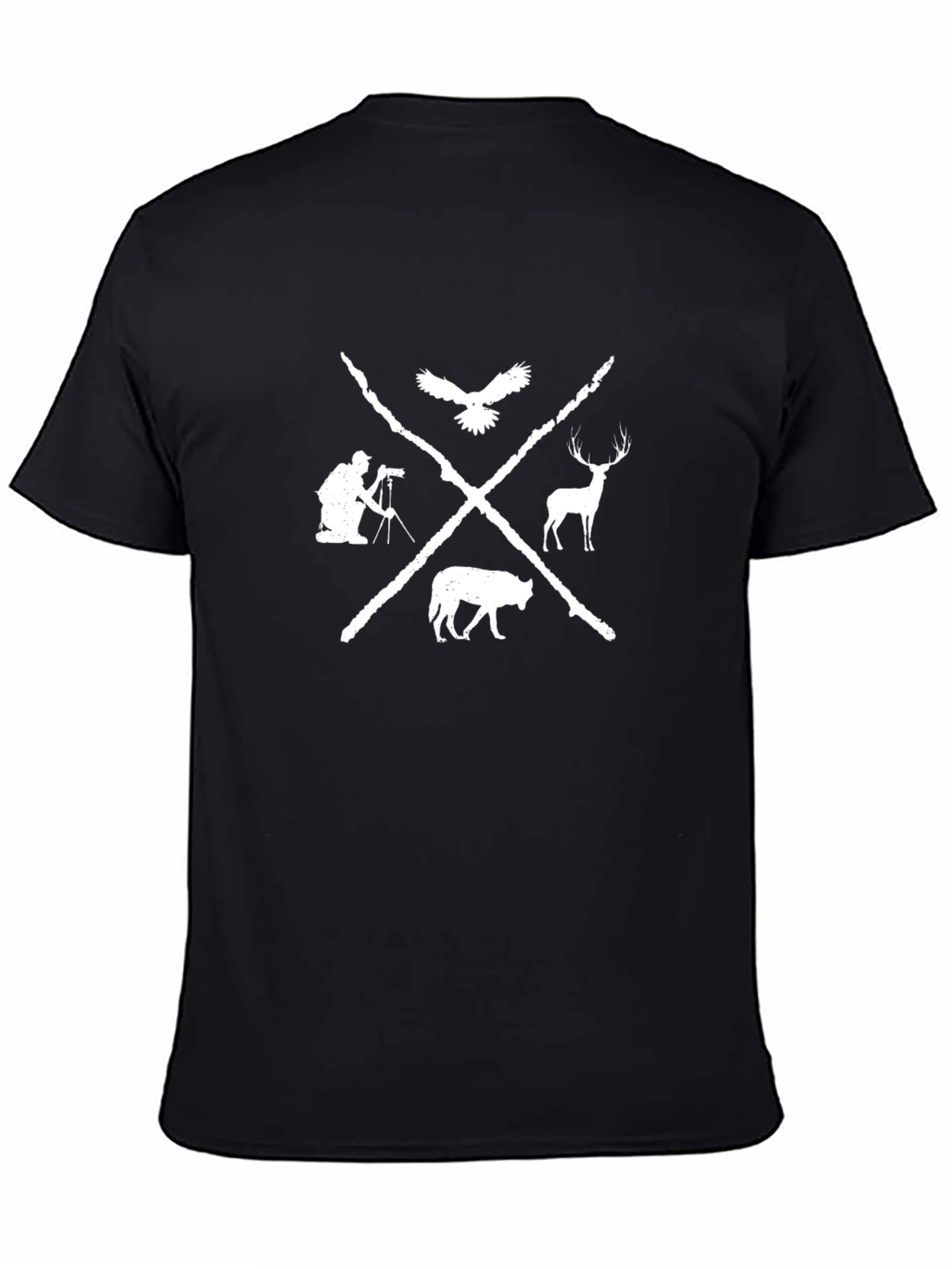 Wildlife Enthusiast Black Graphic Tee