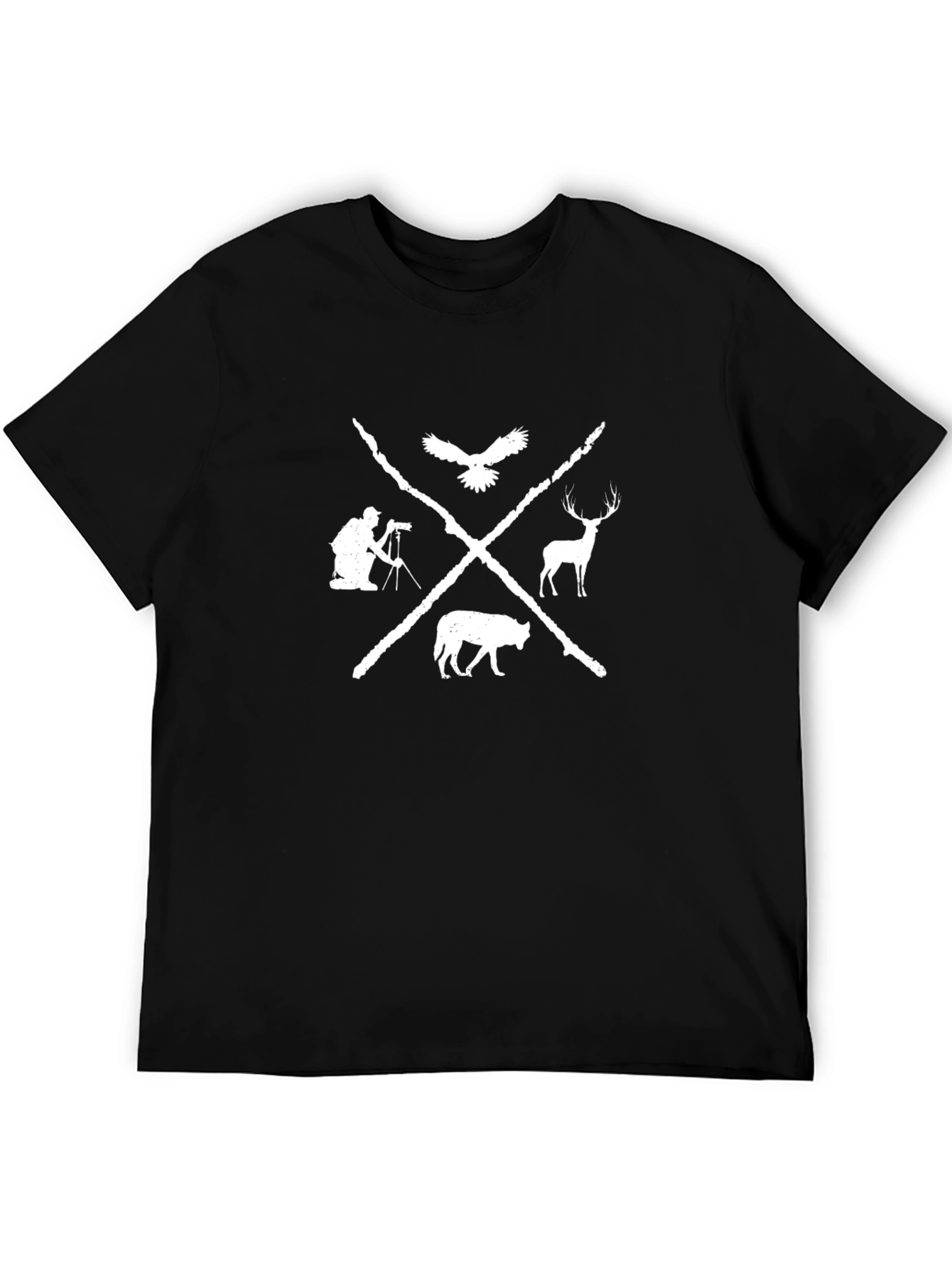 Wildlife Enthusiast Black Graphic Tee