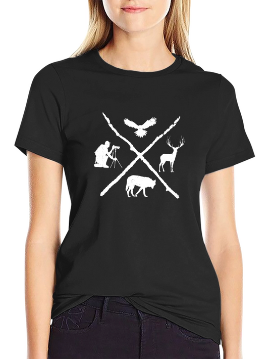 Wildlife Enthusiast Black Graphic Tee