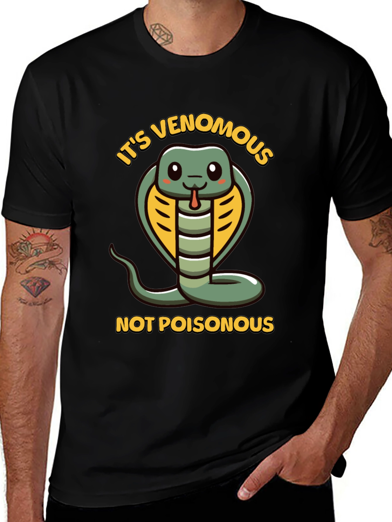 Funny Snake T-Shirt - Venomous Not Poisonous