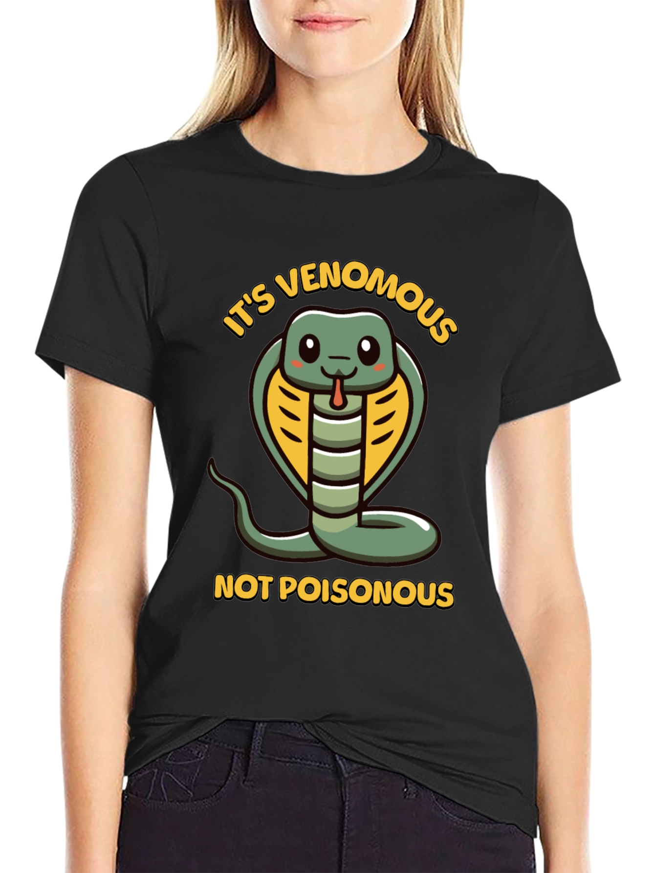 Funny Snake T-Shirt - Venomous Not Poisonous