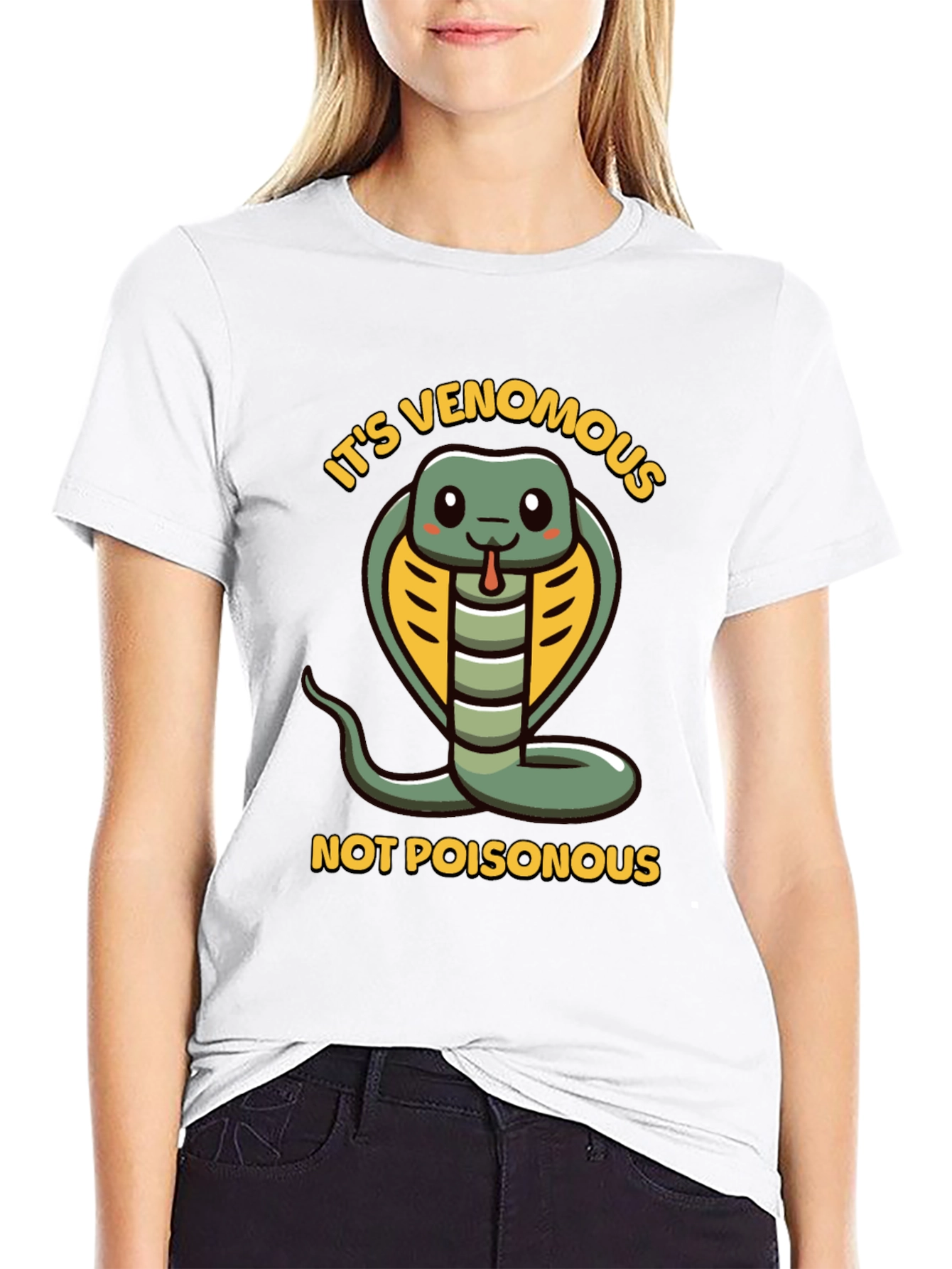 Funny Snake T-Shirt - Venomous Not Poisonous