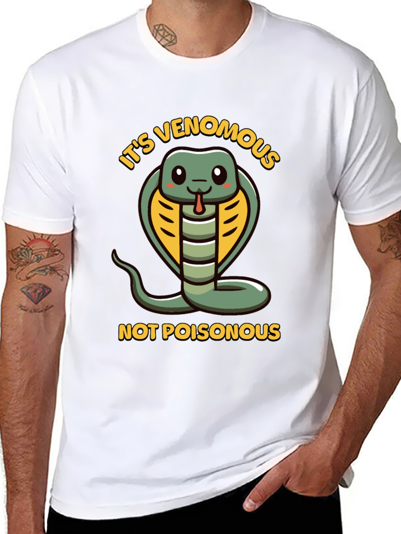 Funny Snake T-Shirt - Venomous Not Poisonous
