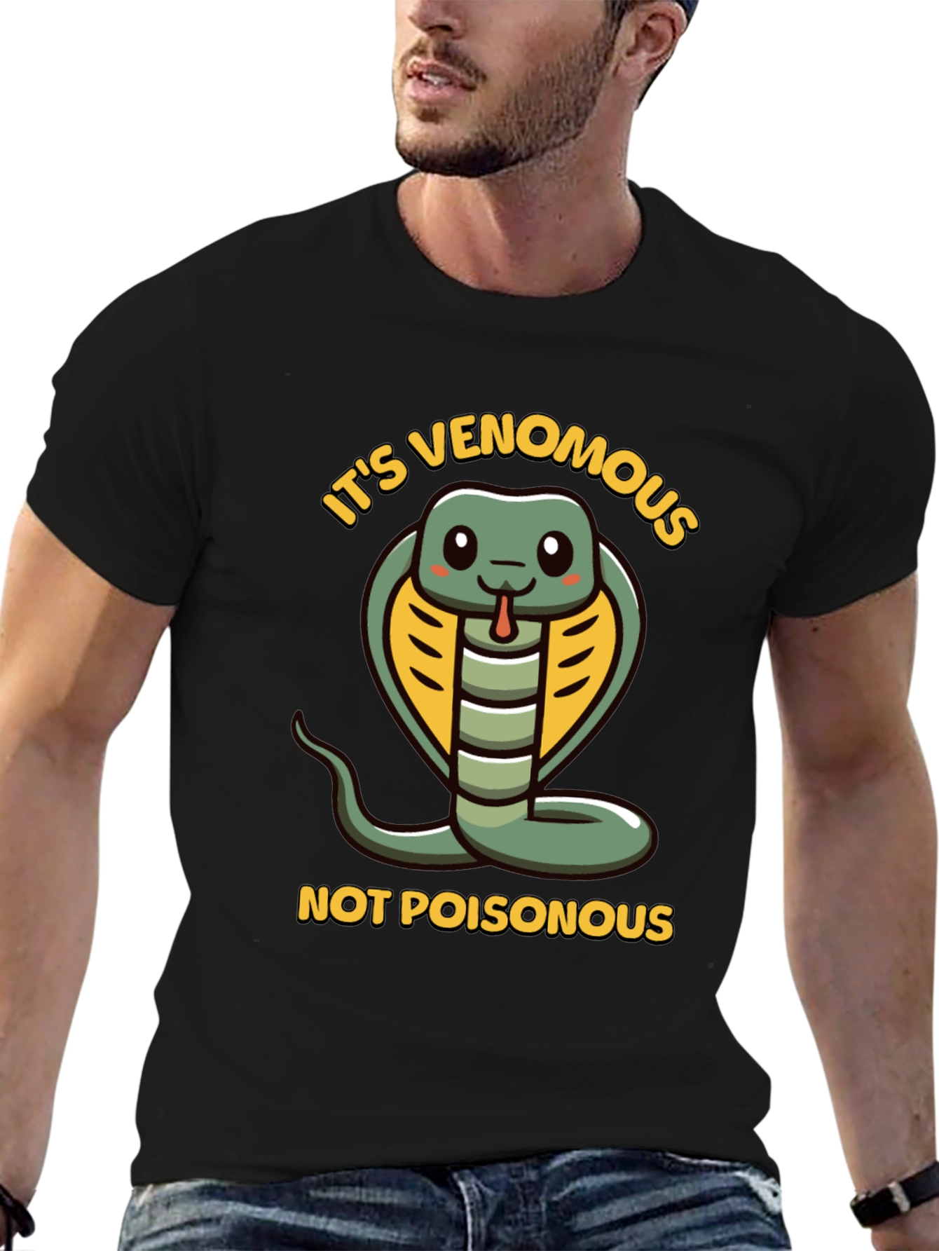 Funny Snake T-Shirt - Venomous Not Poisonous