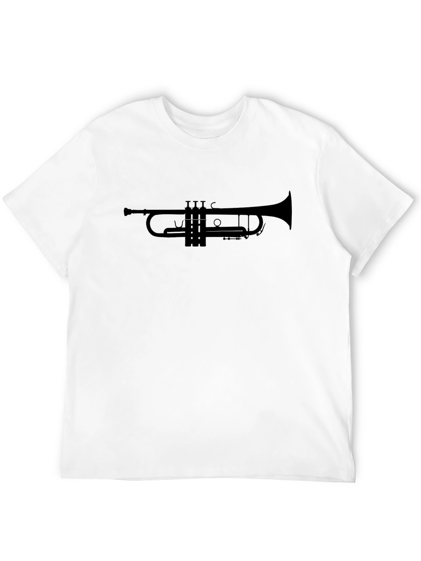 Trumpet Silhouette Graphic Tee - Music Lovers T-Shirt