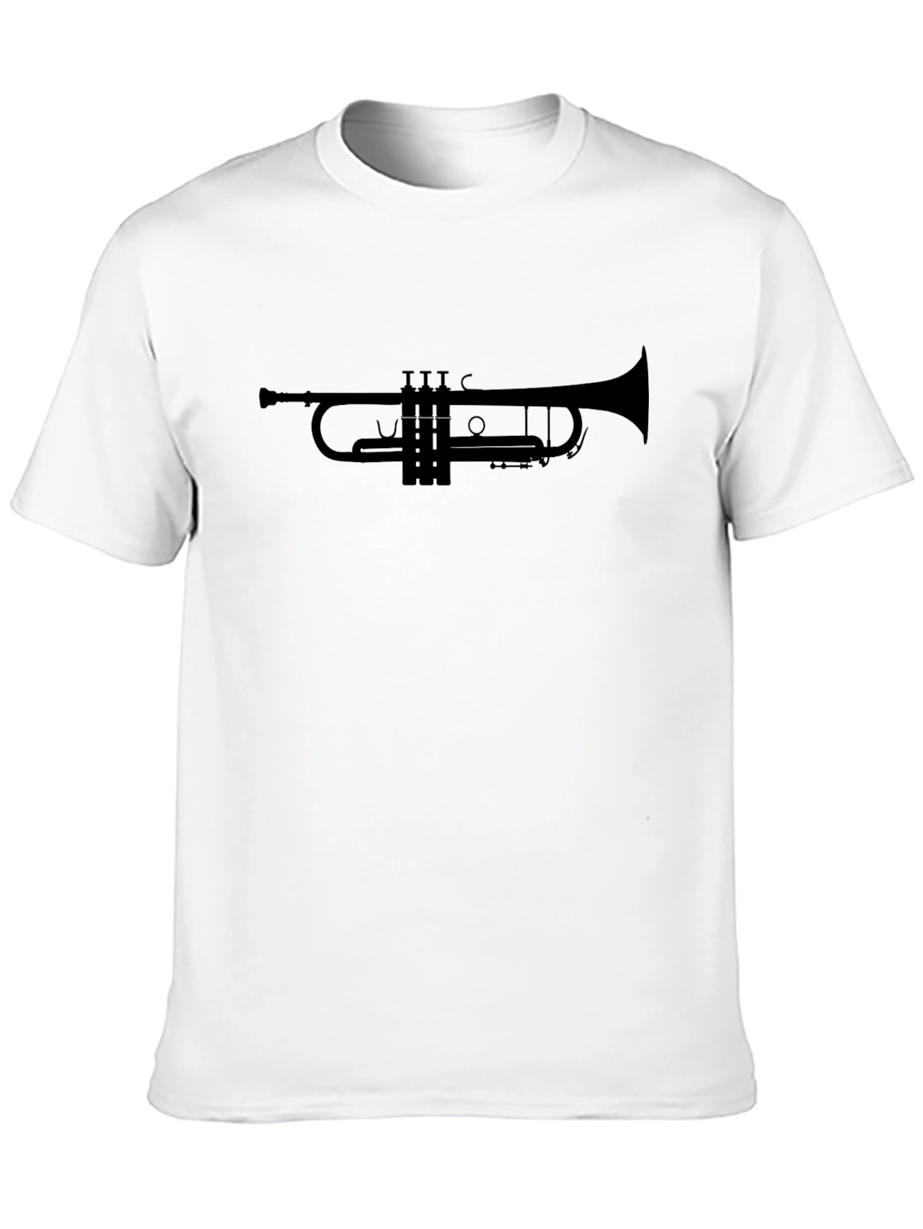 Trumpet Silhouette Graphic Tee - Music Lovers T-Shirt