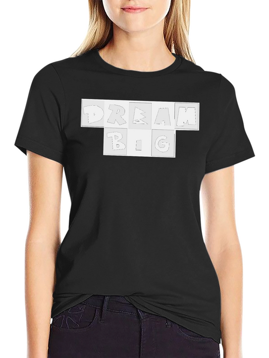 Dream Big Graphic Tee - Black Cotton Blend