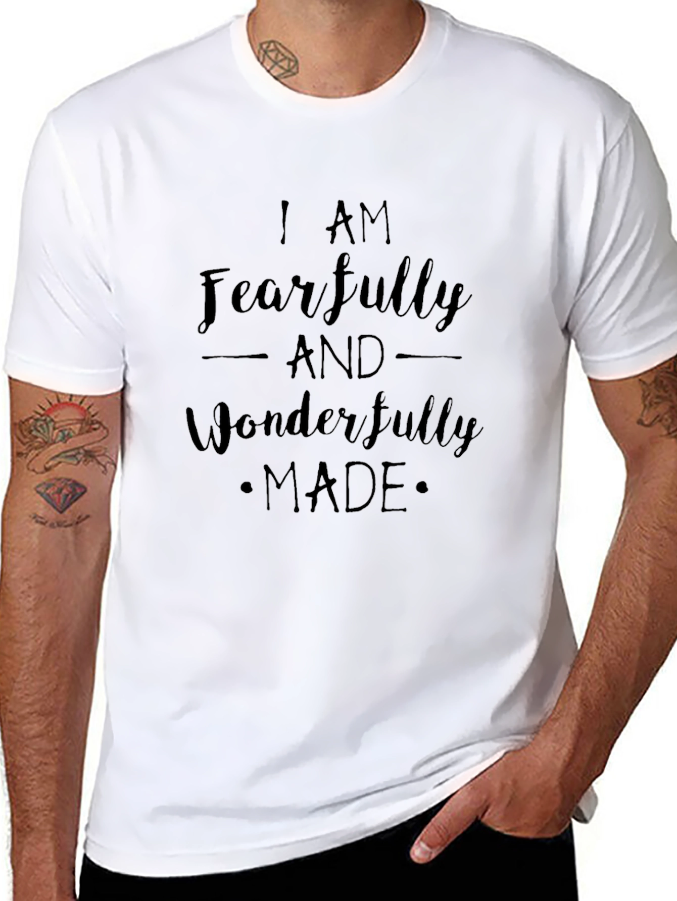 Fearfully and Wonderfully Made Black Tee
