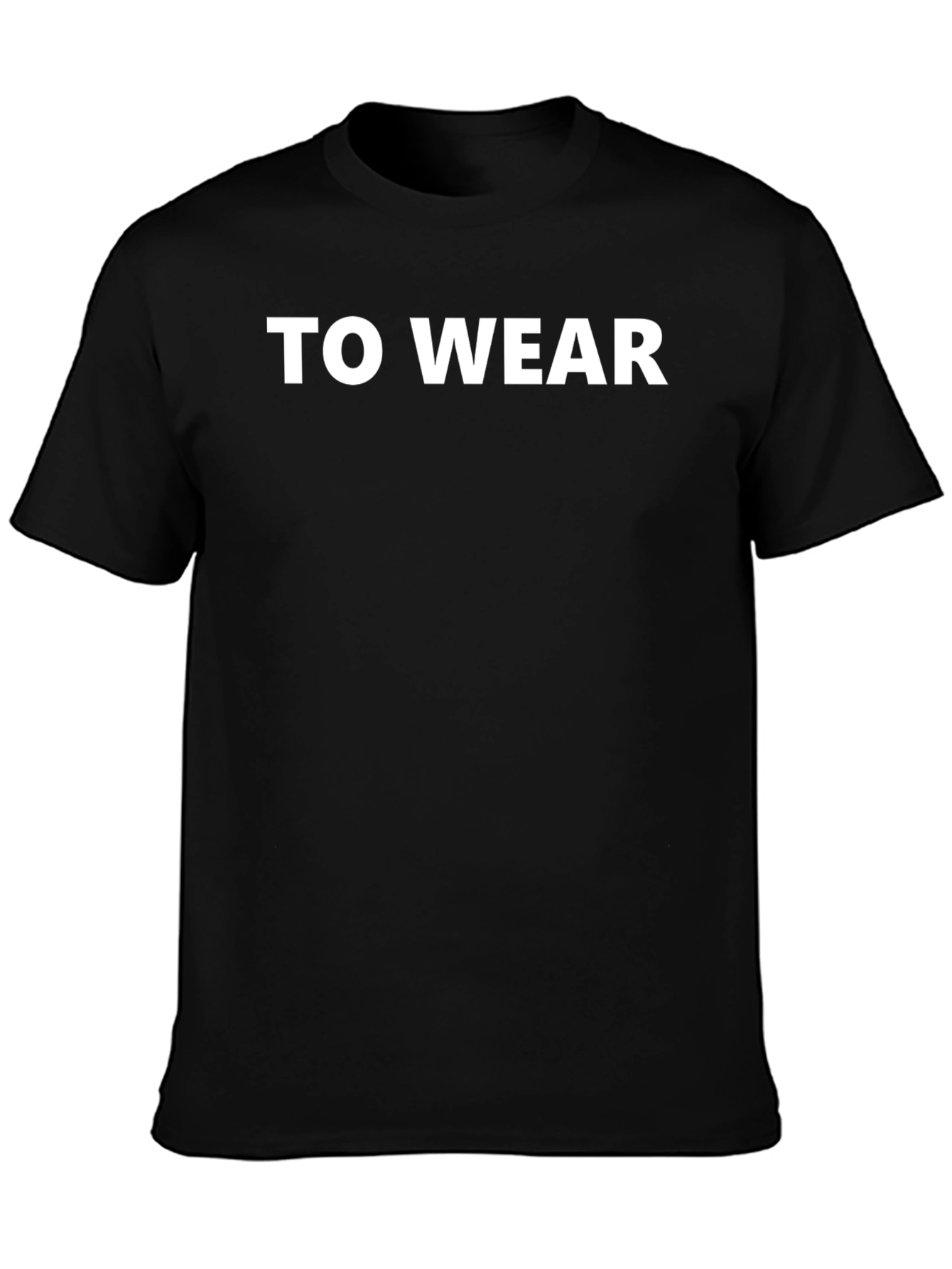 Mens To Wear Black Graphic T-Shirt