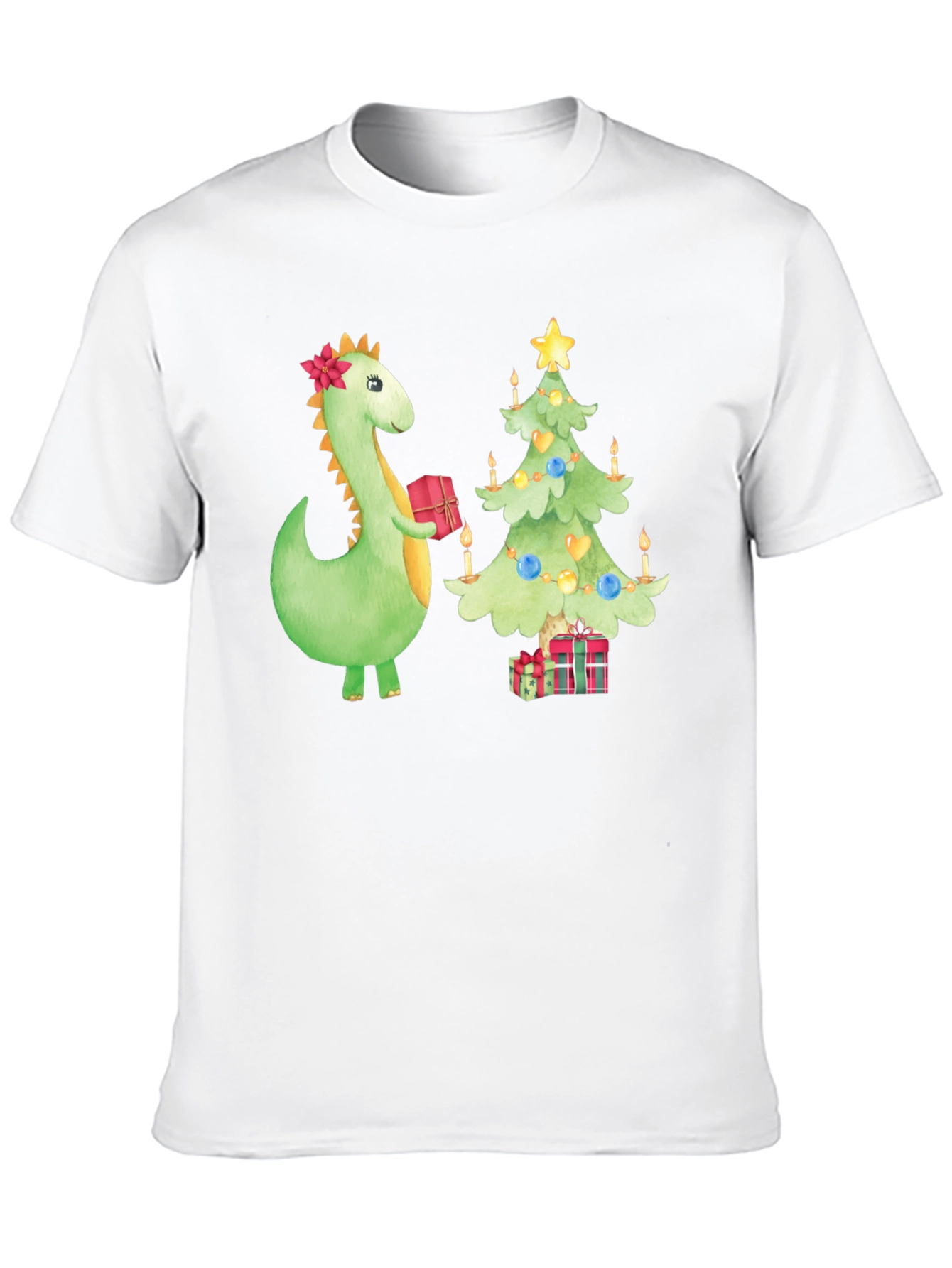 Festive Dino Christmas T-Shirt