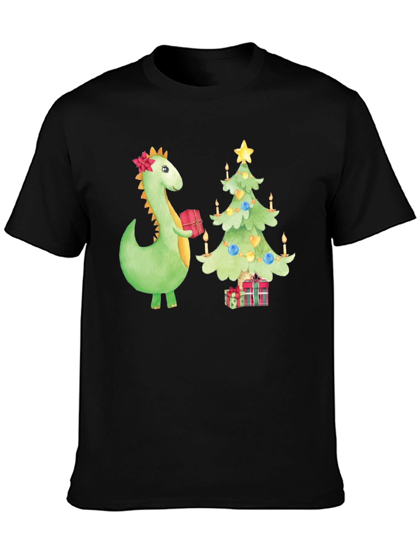 Festive Dino Christmas T-Shirt