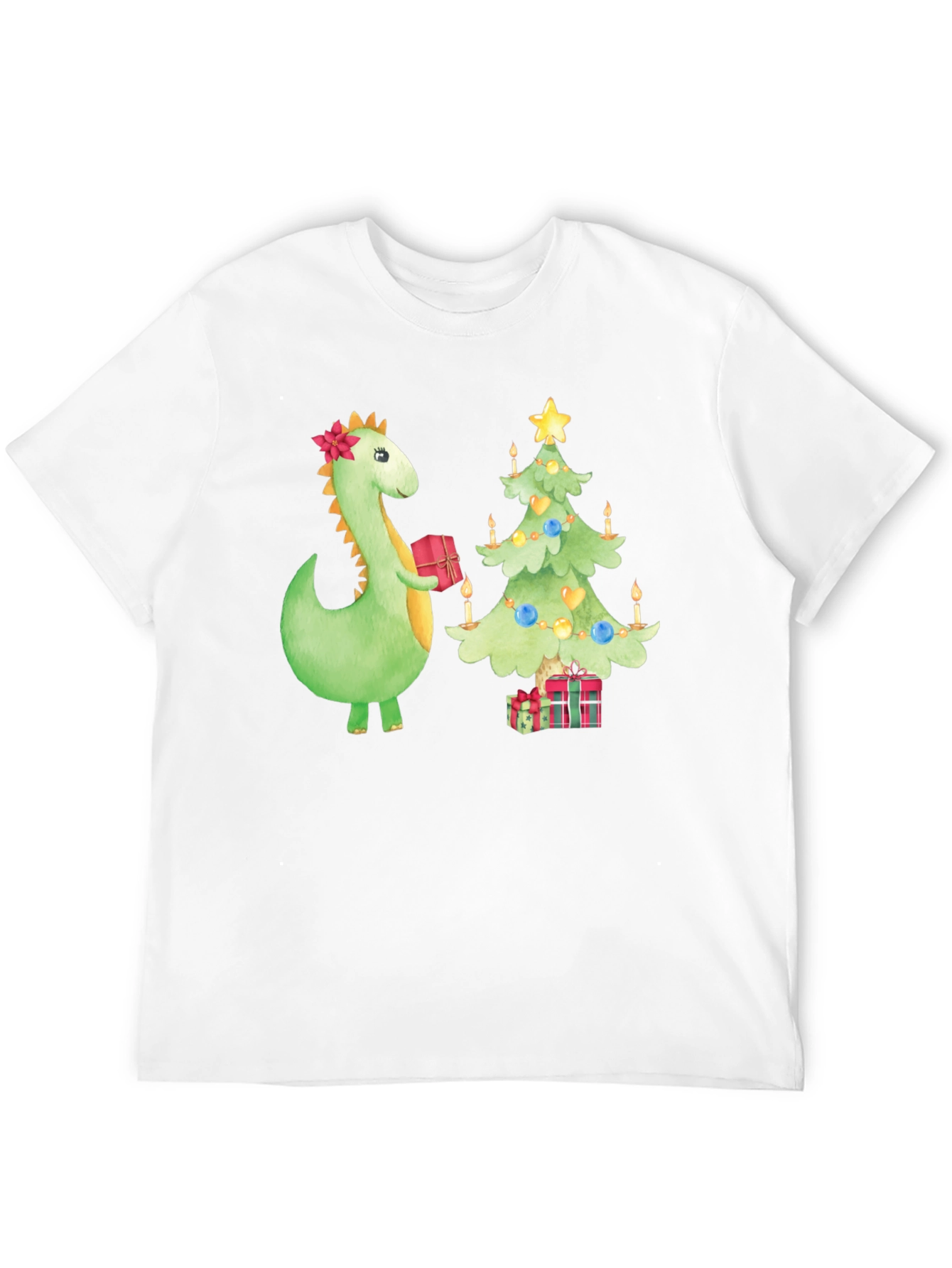Festive Dino Christmas T-Shirt