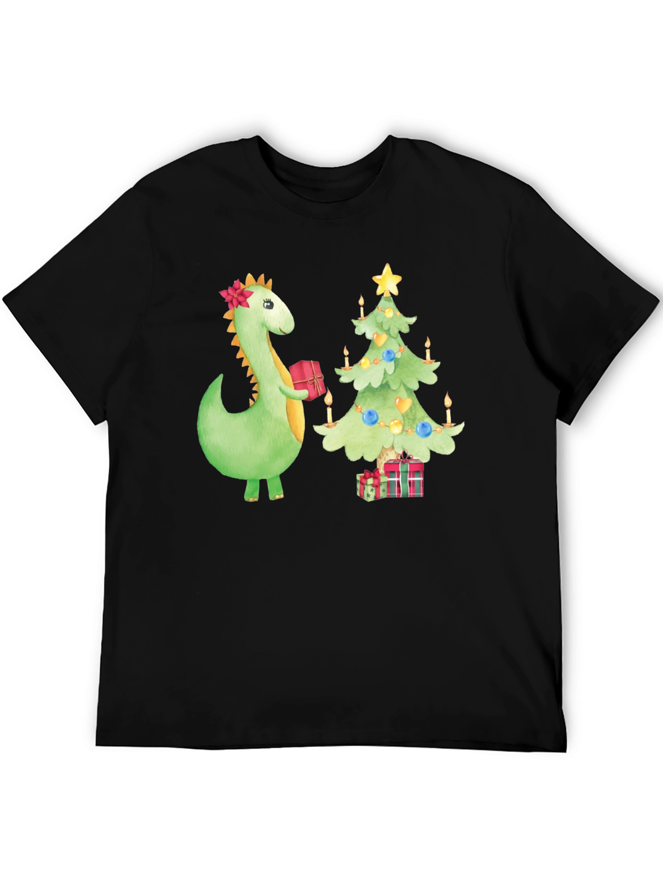 Festive Dino Christmas T-Shirt